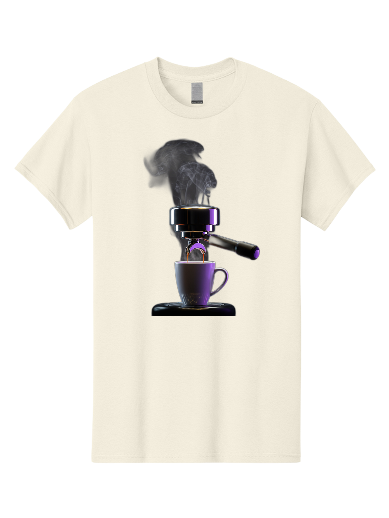 Espresso-Machine Men'S Graphic Tee, 100% Cotton, Comfortable Casual Summer Wear, Machine Washable, Espresso Machine, Coffee Cup, Steam Rising, Coffee Brewing, Black Coffee, Cafe Culture, Coffee Art, Morning Coffee, Espresso Shot, Coffee Time Bab890