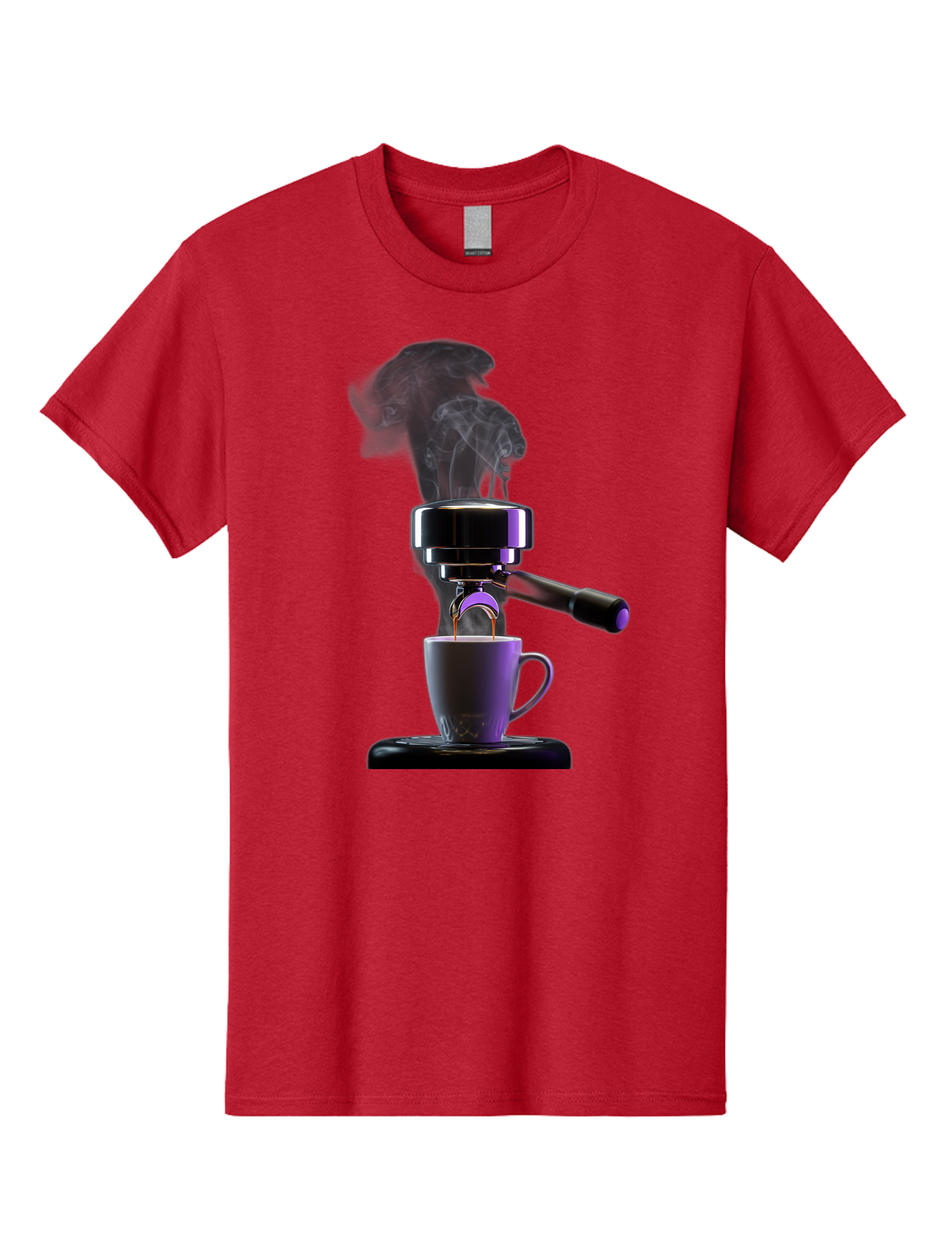 Espresso-Machine Men'S Graphic Tee, 100% Cotton, Comfortable Casual Summer Wear, Machine Washable, Espresso Machine, Coffee Cup, Steam Rising, Coffee Brewing, Black Coffee, Cafe Culture, Coffee Art, Morning Coffee, Espresso Shot, Coffee Time Bab890