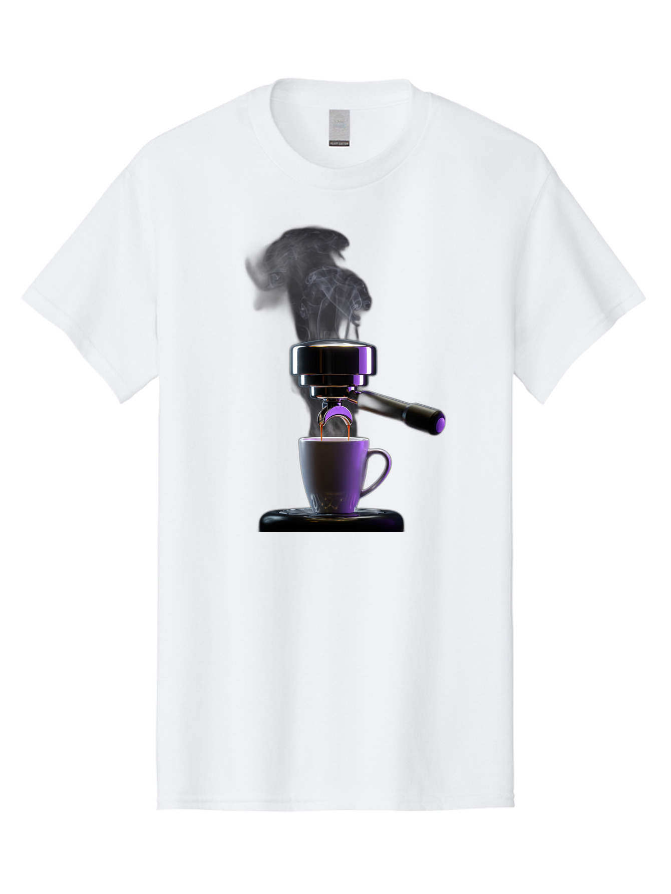 Espresso-Machine Men'S Graphic Tee, 100% Cotton, Comfortable Casual Summer Wear, Machine Washable, Espresso Machine, Coffee Cup, Steam Rising, Coffee Brewing, Black Coffee, Cafe Culture, Coffee Art, Morning Coffee, Espresso Shot, Coffee Time Bab890