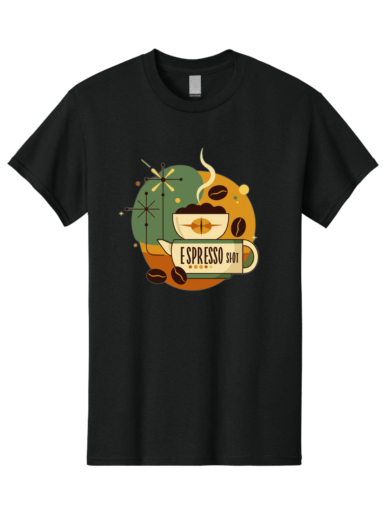 Espresso-Shot-1 Men'S Graphic Tee, 100% Cotton, Comfortable Casual Summer Wear, Machine Washable, Espresso Cup, Coffee Beans, Steaming Hot, Morning Coffee, Caffeine Boost, Coffee Break, Coffee Culture, Coffee Art, Coffee Design Bab891