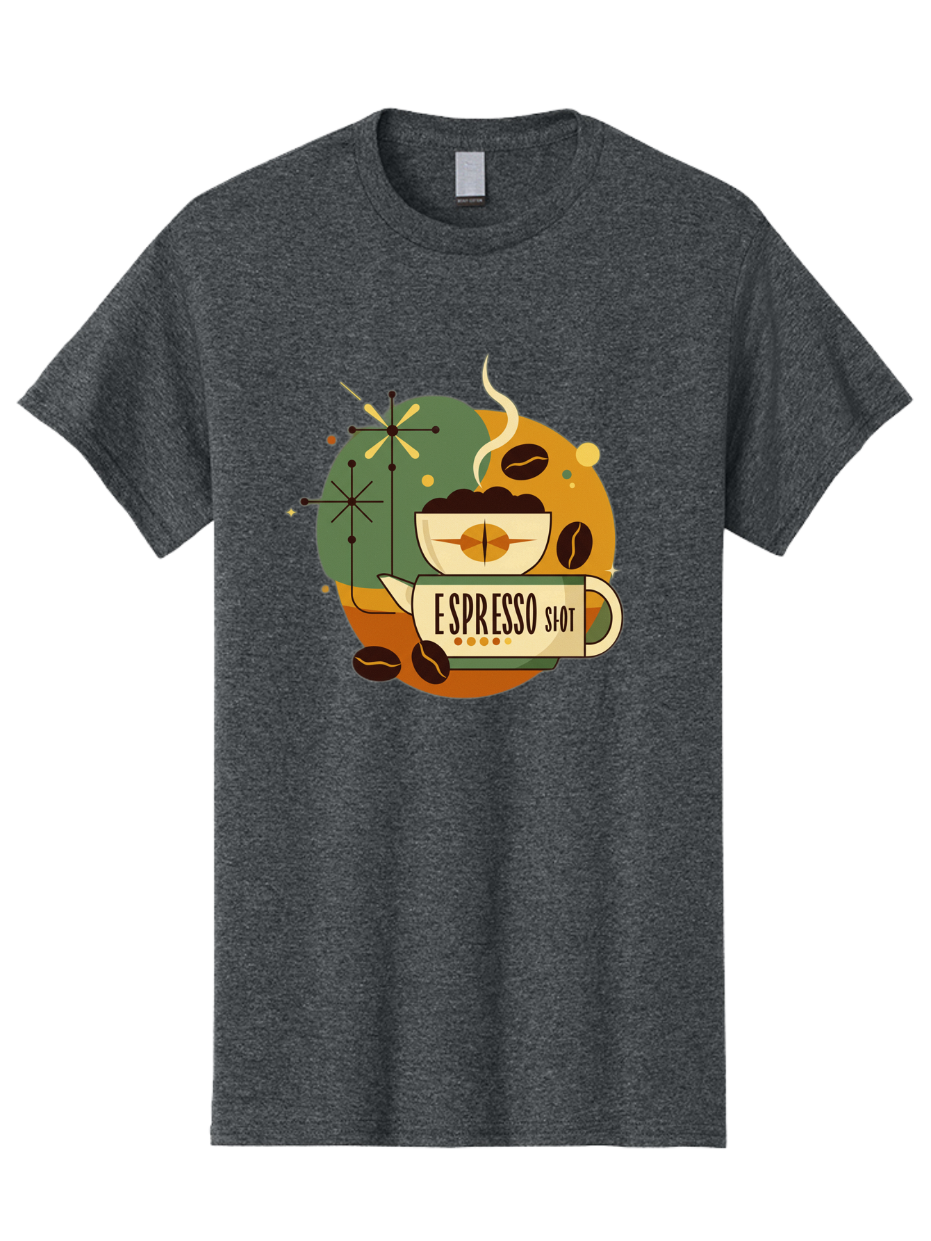 Espresso-Shot-1 Men'S Graphic Tee, 100% Cotton, Comfortable Casual Summer Wear, Machine Washable, Espresso Cup, Coffee Beans, Steaming Hot, Morning Coffee, Caffeine Boost, Coffee Break, Coffee Culture, Coffee Art, Coffee Design Bab891
