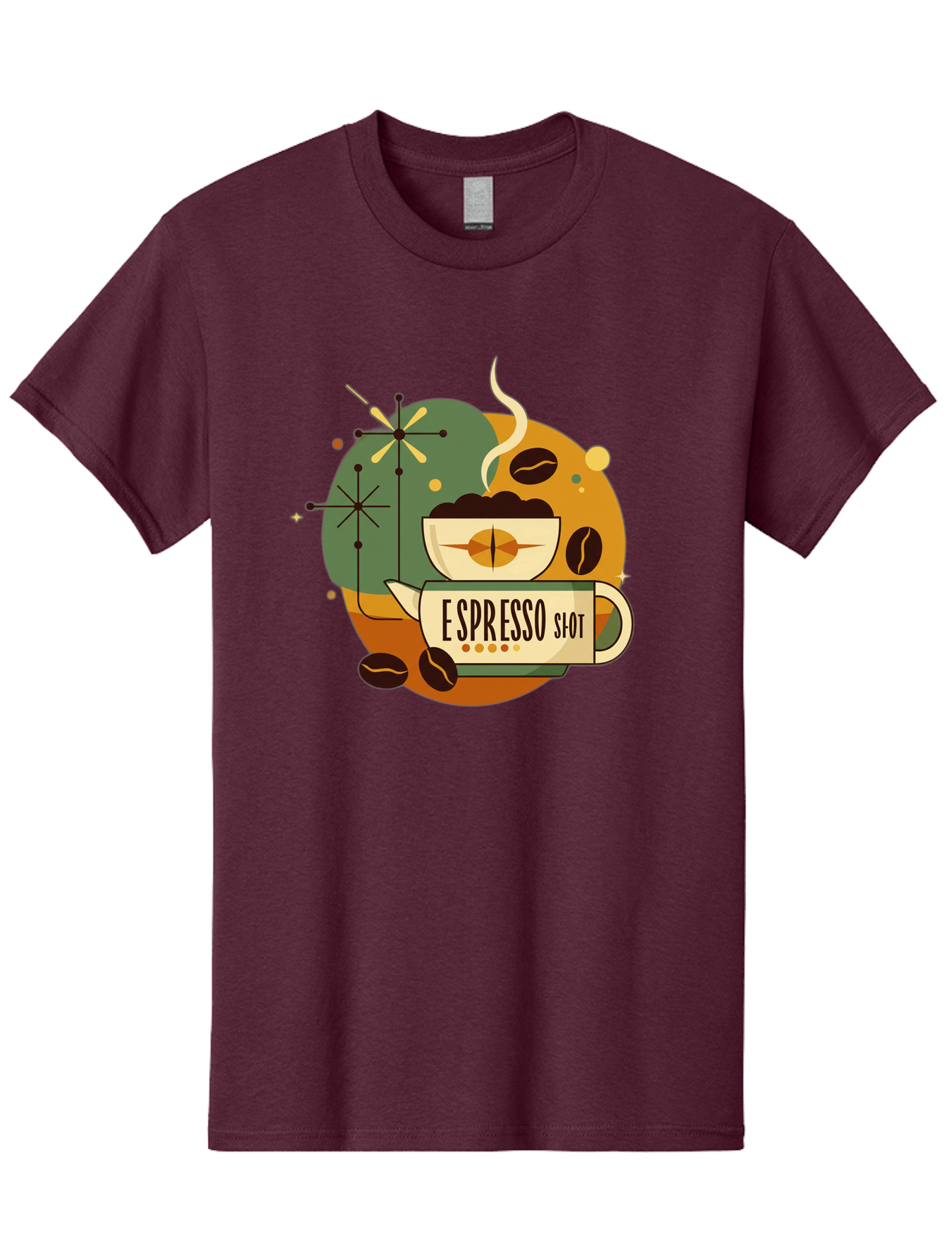 Espresso-Shot-1 Men'S Graphic Tee, 100% Cotton, Comfortable Casual Summer Wear, Machine Washable, Espresso Cup, Coffee Beans, Steaming Hot, Morning Coffee, Caffeine Boost, Coffee Break, Coffee Culture, Coffee Art, Coffee Design Bab891