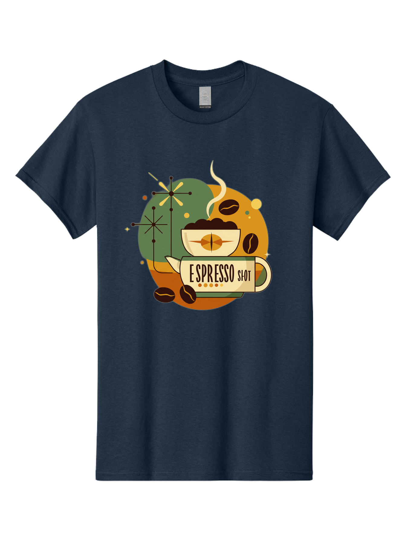 Espresso-Shot-1 Men'S Graphic Tee, 100% Cotton, Comfortable Casual Summer Wear, Machine Washable, Espresso Cup, Coffee Beans, Steaming Hot, Morning Coffee, Caffeine Boost, Coffee Break, Coffee Culture, Coffee Art, Coffee Design Bab891
