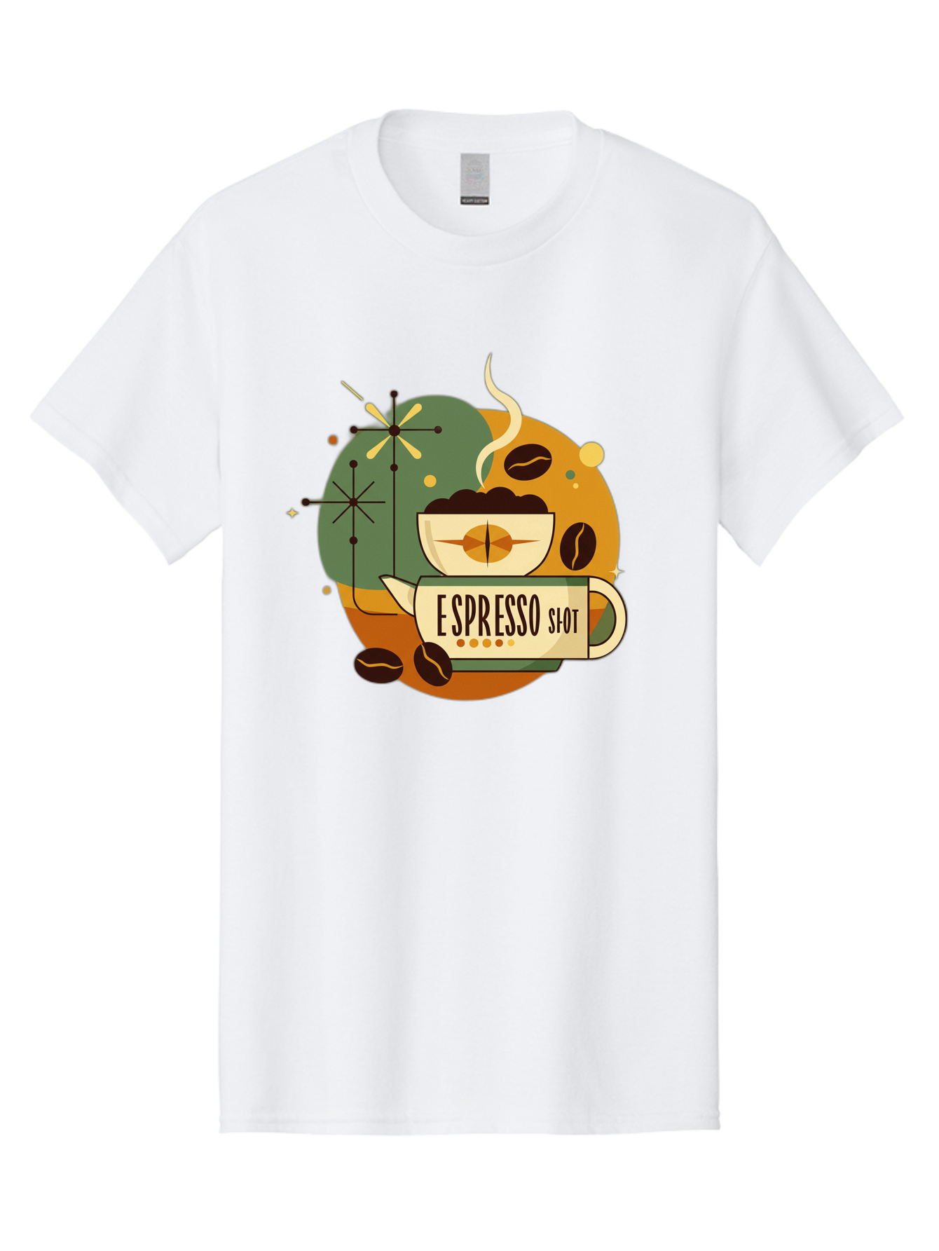 Espresso-Shot-1 Men'S Graphic Tee, 100% Cotton, Comfortable Casual Summer Wear, Machine Washable, Espresso Cup, Coffee Beans, Steaming Hot, Morning Coffee, Caffeine Boost, Coffee Break, Coffee Culture, Coffee Art, Coffee Design Bab891