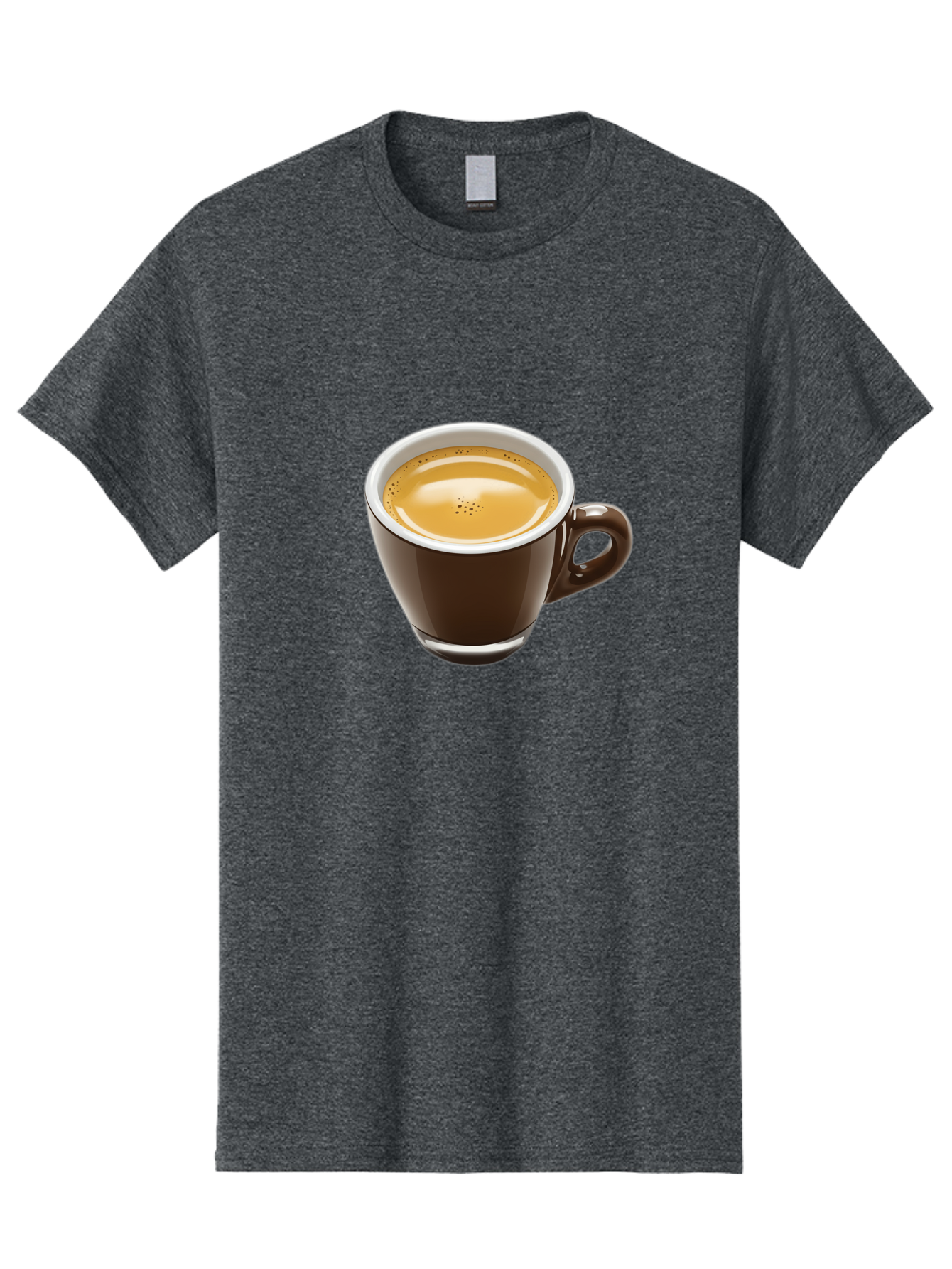 Espresso Men'S Graphic Tee, 100% Cotton, Comfortable Casual Summer Wear, Machine Washable, Coffee Cup, Espresso, Morning Coffee, Crema On Top, Coffee Beverage, Brown Ceramic Cup, Coffee Culture Bab894