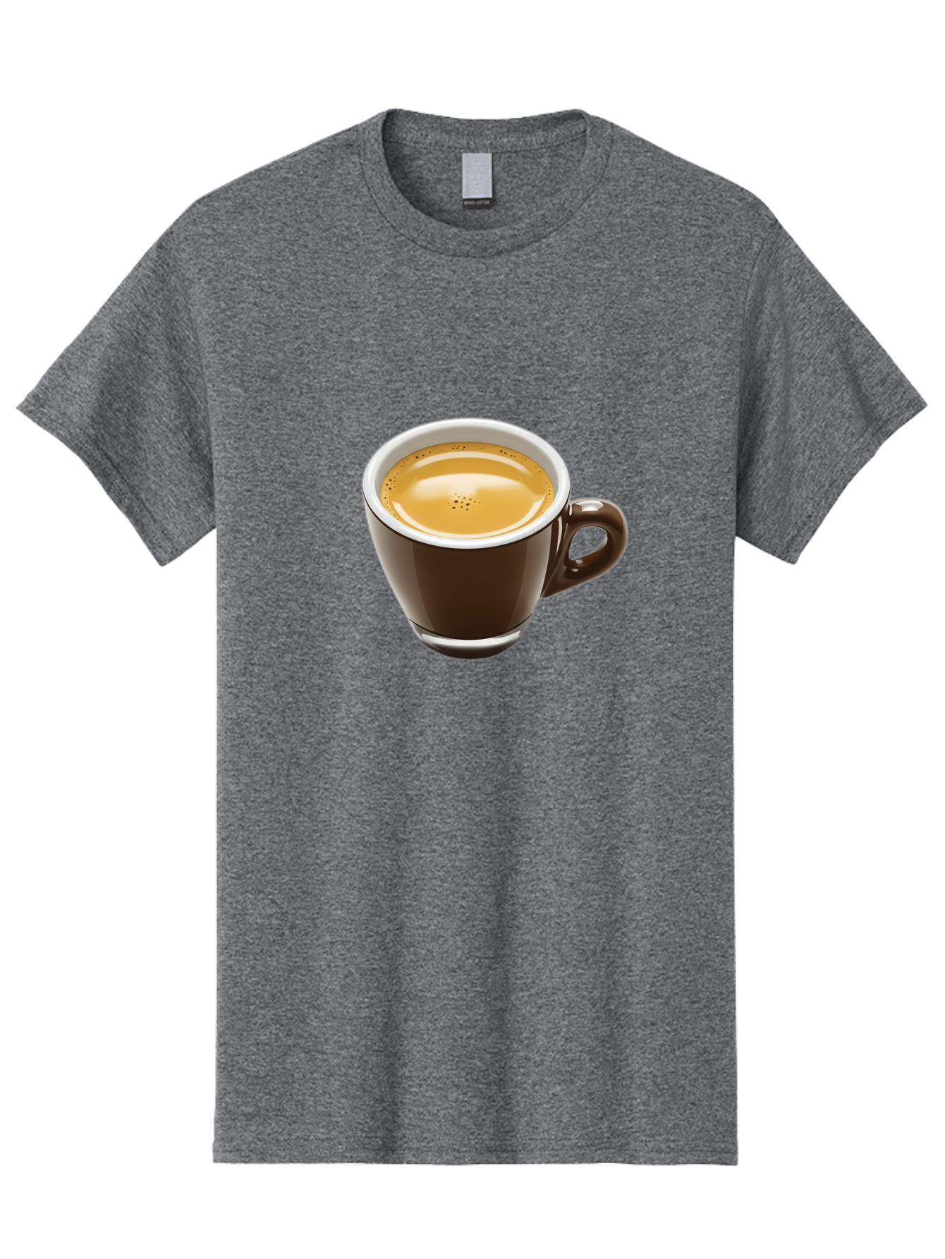 Espresso Men'S Graphic Tee, 100% Cotton, Comfortable Casual Summer Wear, Machine Washable, Coffee Cup, Espresso, Morning Coffee, Crema On Top, Coffee Beverage, Brown Ceramic Cup, Coffee Culture Bab894