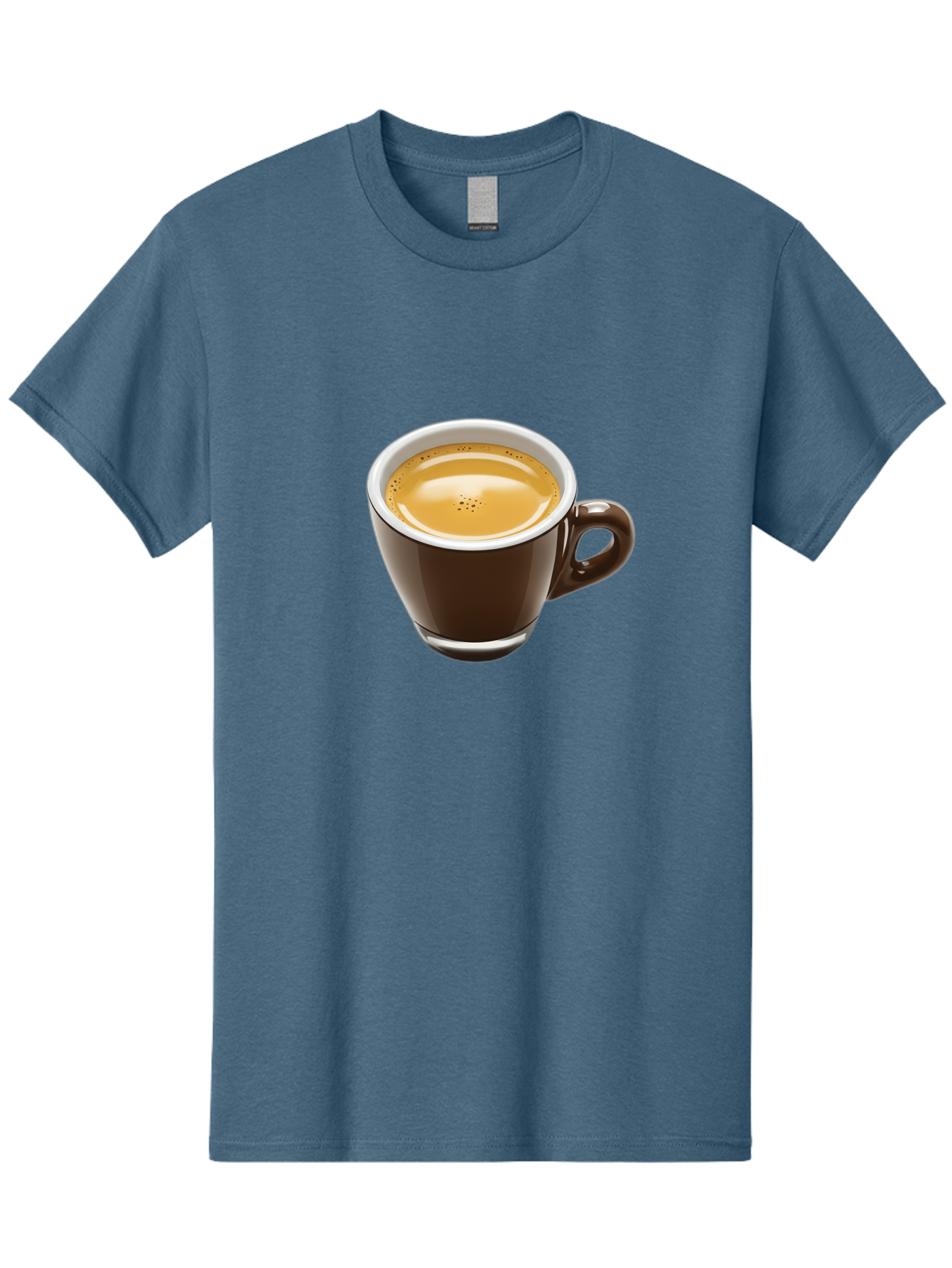 Espresso Men'S Graphic Tee, 100% Cotton, Comfortable Casual Summer Wear, Machine Washable, Coffee Cup, Espresso, Morning Coffee, Crema On Top, Coffee Beverage, Brown Ceramic Cup, Coffee Culture Bab894