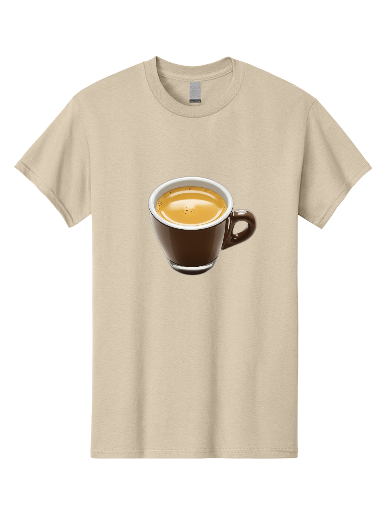 Espresso Men'S Graphic Tee, 100% Cotton, Comfortable Casual Summer Wear, Machine Washable, Coffee Cup, Espresso, Morning Coffee, Crema On Top, Coffee Beverage, Brown Ceramic Cup, Coffee Culture Bab894