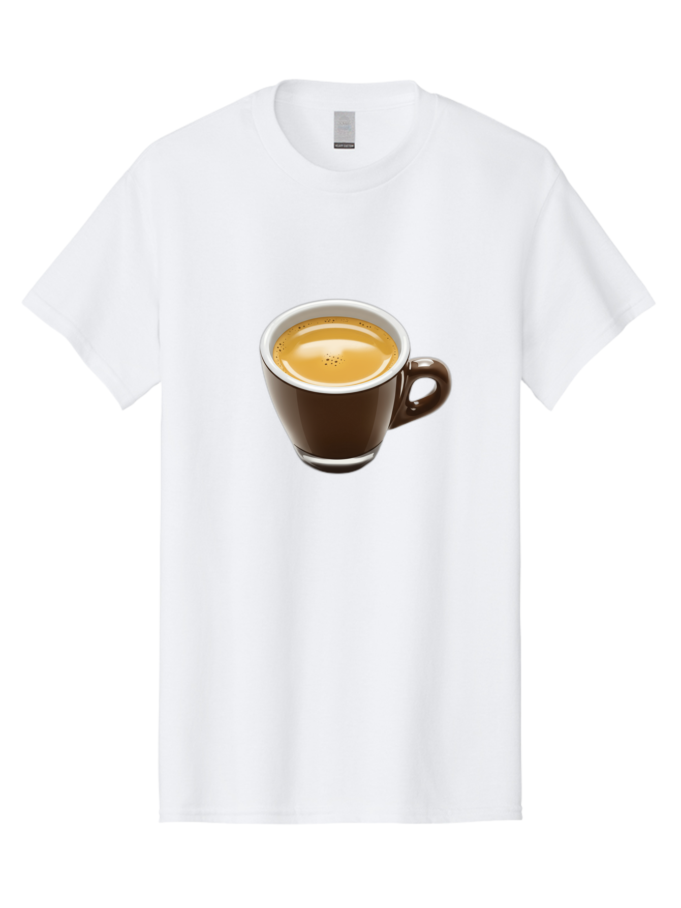 Espresso Men'S Graphic Tee, 100% Cotton, Comfortable Casual Summer Wear, Machine Washable, Coffee Cup, Espresso, Morning Coffee, Crema On Top, Coffee Beverage, Brown Ceramic Cup, Coffee Culture Bab894