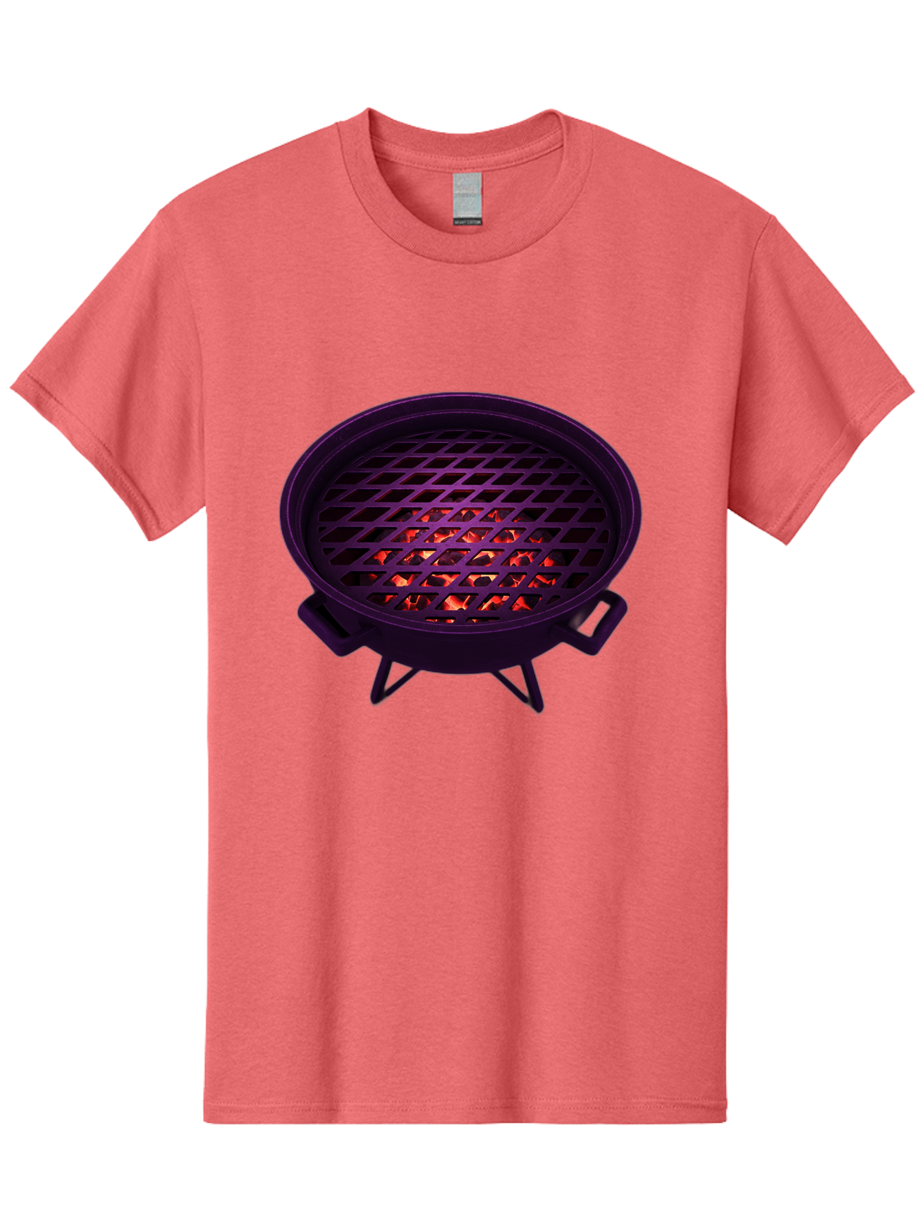 Fire-Pit Men'S Graphic Tee, 100% Cotton, Comfortable Casual Summer Wear, Machine Washable, Fire Pit, Grill Grate, Burning Coals, Outdoor Cooking, Camping Gear, Barbecue, Grill, Outdoor Fire Bab903