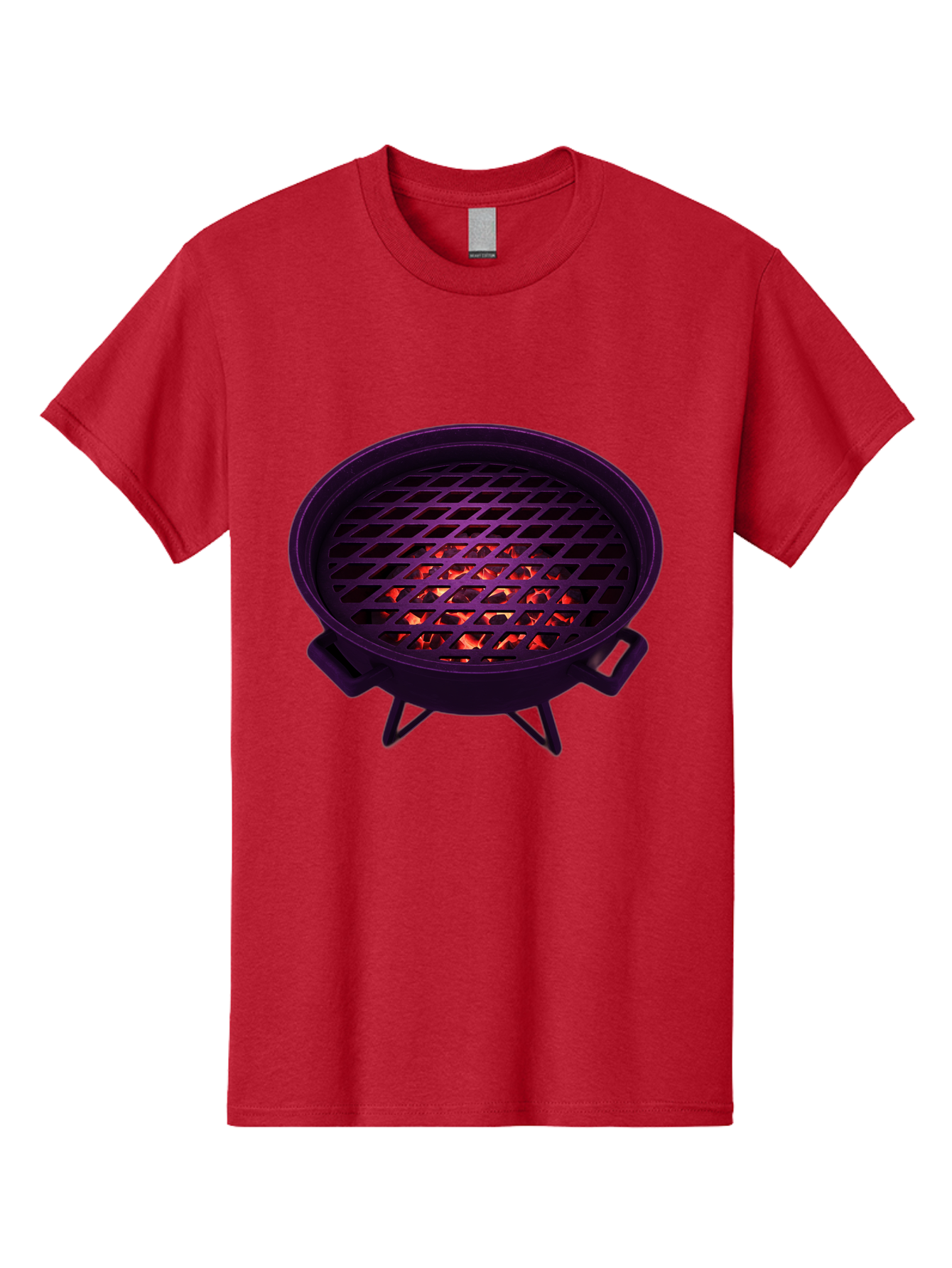 Fire-Pit Men'S Graphic Tee, 100% Cotton, Comfortable Casual Summer Wear, Machine Washable, Fire Pit, Grill Grate, Burning Coals, Outdoor Cooking, Camping Gear, Barbecue, Grill, Outdoor Fire Bab903