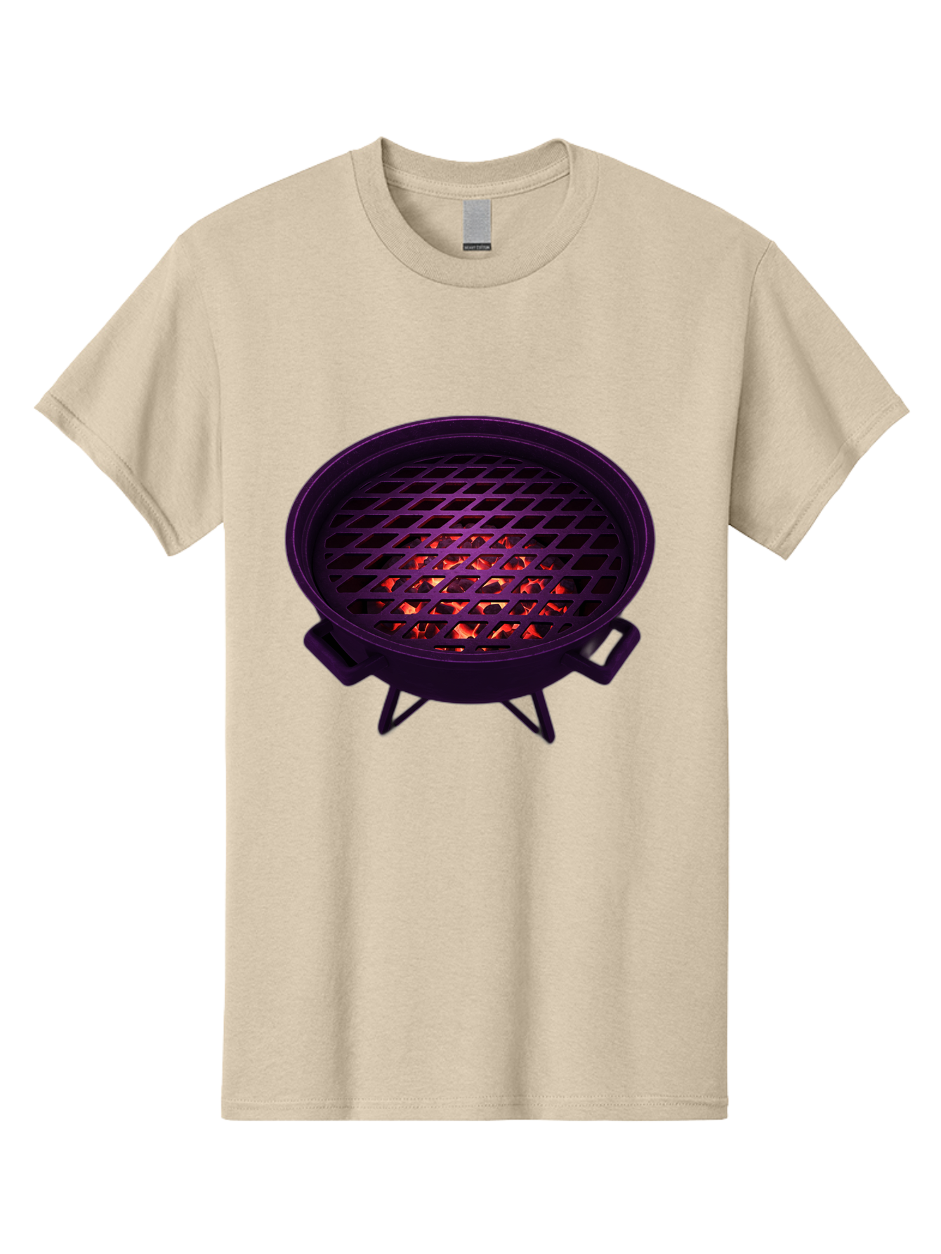 Fire-Pit Men'S Graphic Tee, 100% Cotton, Comfortable Casual Summer Wear, Machine Washable, Fire Pit, Grill Grate, Burning Coals, Outdoor Cooking, Camping Gear, Barbecue, Grill, Outdoor Fire Bab903