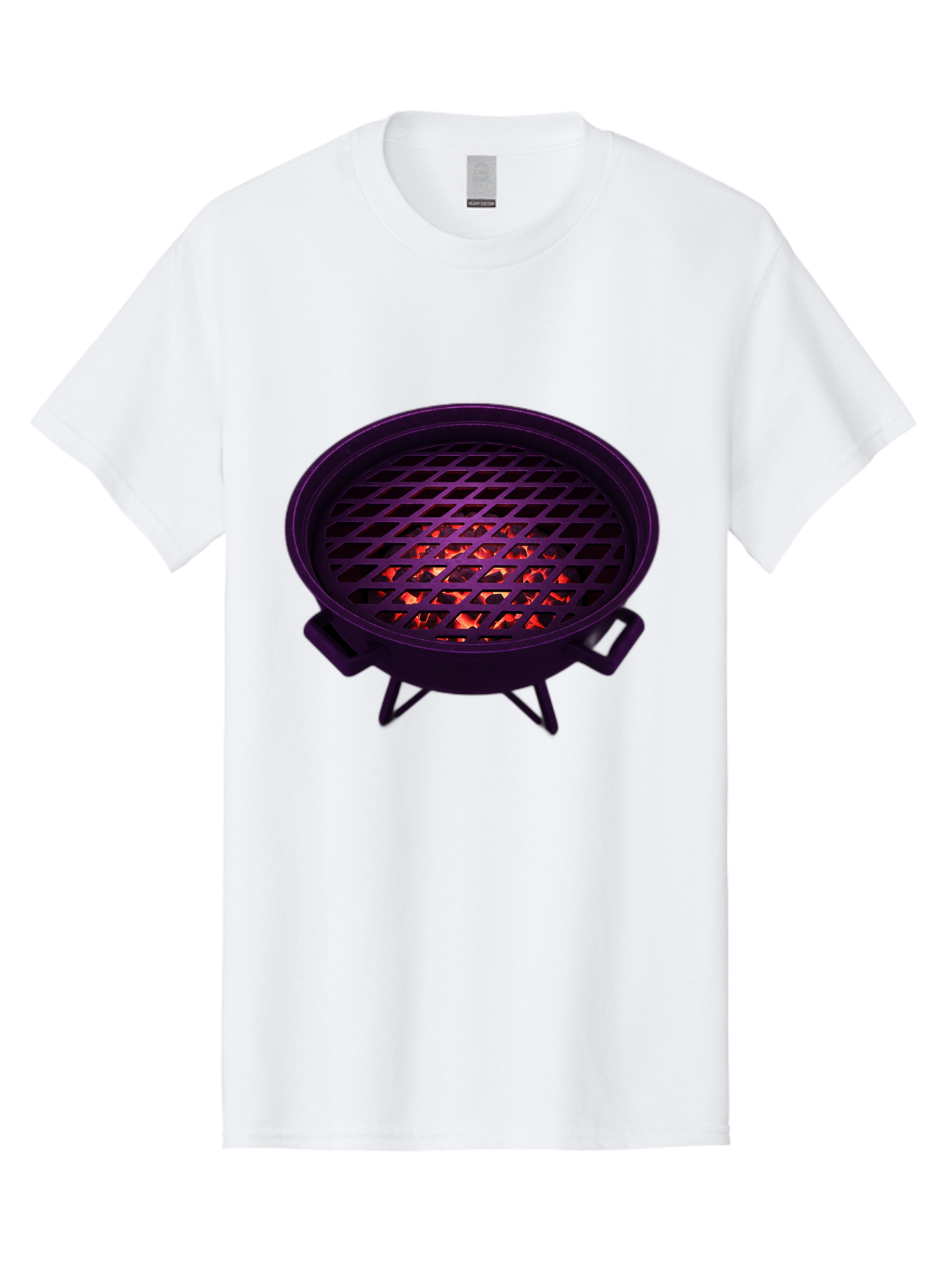 Fire-Pit Men'S Graphic Tee, 100% Cotton, Comfortable Casual Summer Wear, Machine Washable, Fire Pit, Grill Grate, Burning Coals, Outdoor Cooking, Camping Gear, Barbecue, Grill, Outdoor Fire Bab903