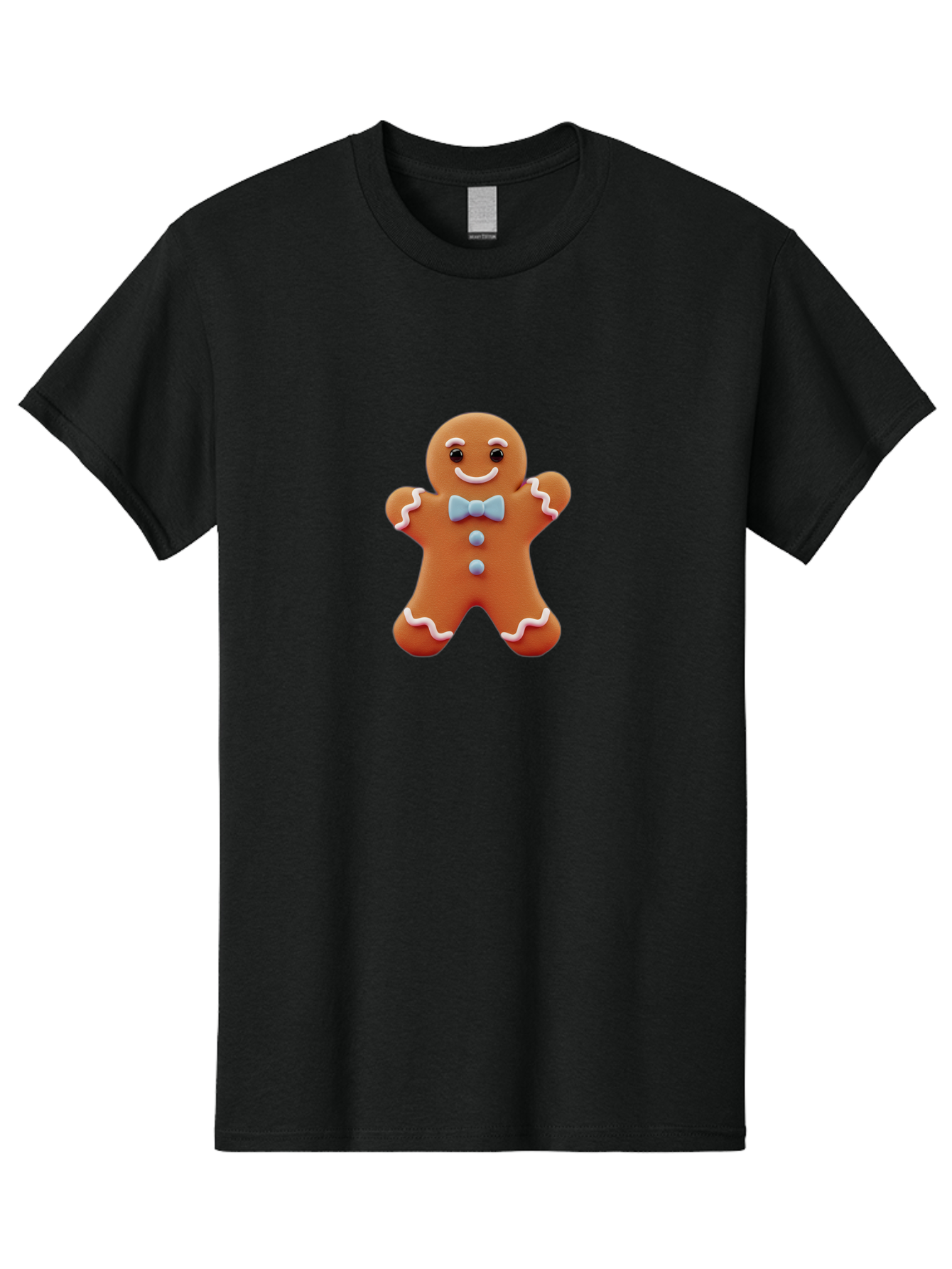Gingerbread-Man-10 Men'S Graphic Tee, 100% Cotton, Comfortable Casual Summer Wear, Machine Washable, Gingerbread Man, Cookie Decoration, Festive Treat, Holiday Baking, Sweet Delight, Charming Character, Icing Details, Cute Expression, Bab942