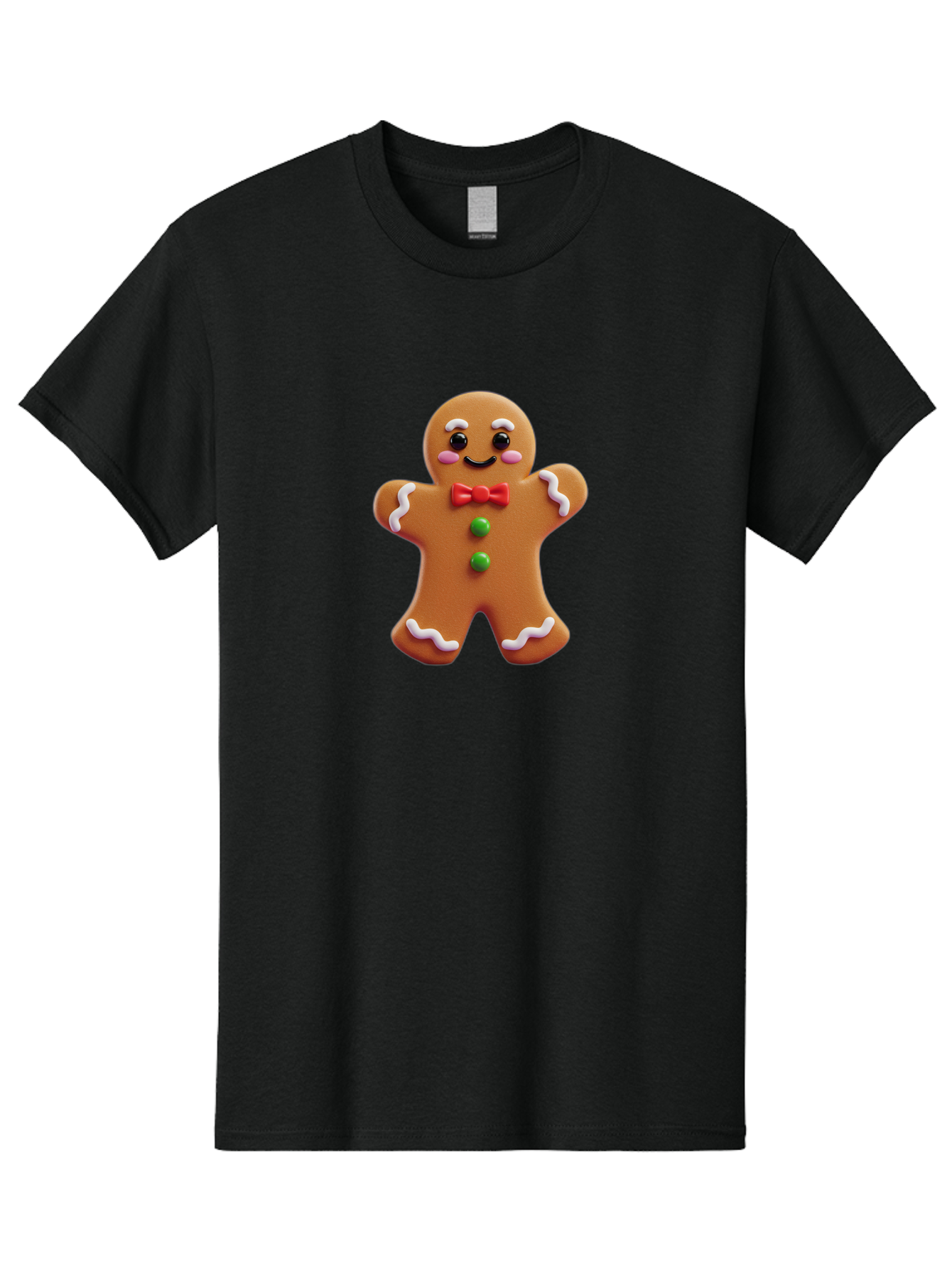 Gingerbread-Man-6 Men'S Graphic Tee, 100% Cotton, Comfortable Casual Summer Wear, Machine Washable, Gingerbread Man, Christmas Cookie, Holiday Treat, Sweet Decoration, Festive Dessert, Bakery Delight, Adorable Character Bab954