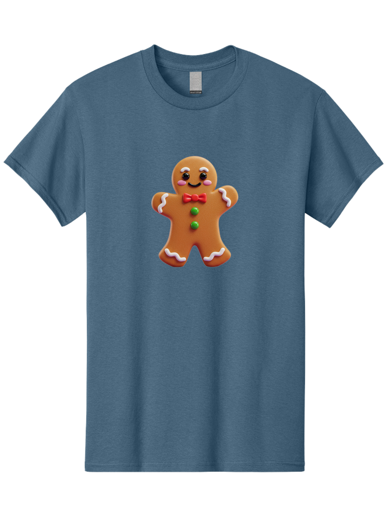 Gingerbread-Man-6 Men'S Graphic Tee, 100% Cotton, Comfortable Casual Summer Wear, Machine Washable, Gingerbread Man, Christmas Cookie, Holiday Treat, Sweet Decoration, Festive Dessert, Bakery Delight, Adorable Character Bab954