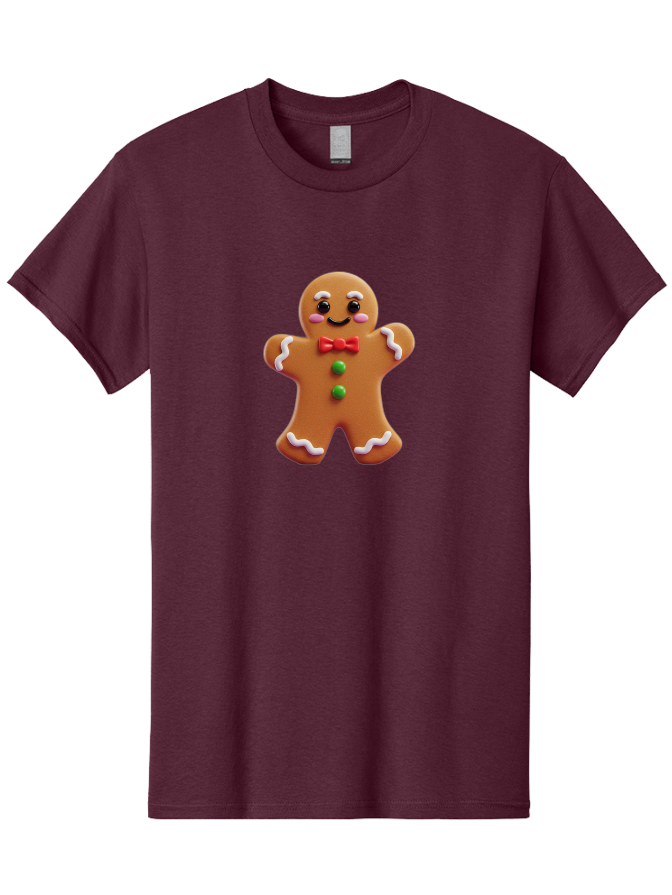 Gingerbread-Man-6 Men'S Graphic Tee, 100% Cotton, Comfortable Casual Summer Wear, Machine Washable, Gingerbread Man, Christmas Cookie, Holiday Treat, Sweet Decoration, Festive Dessert, Bakery Delight, Adorable Character Bab954