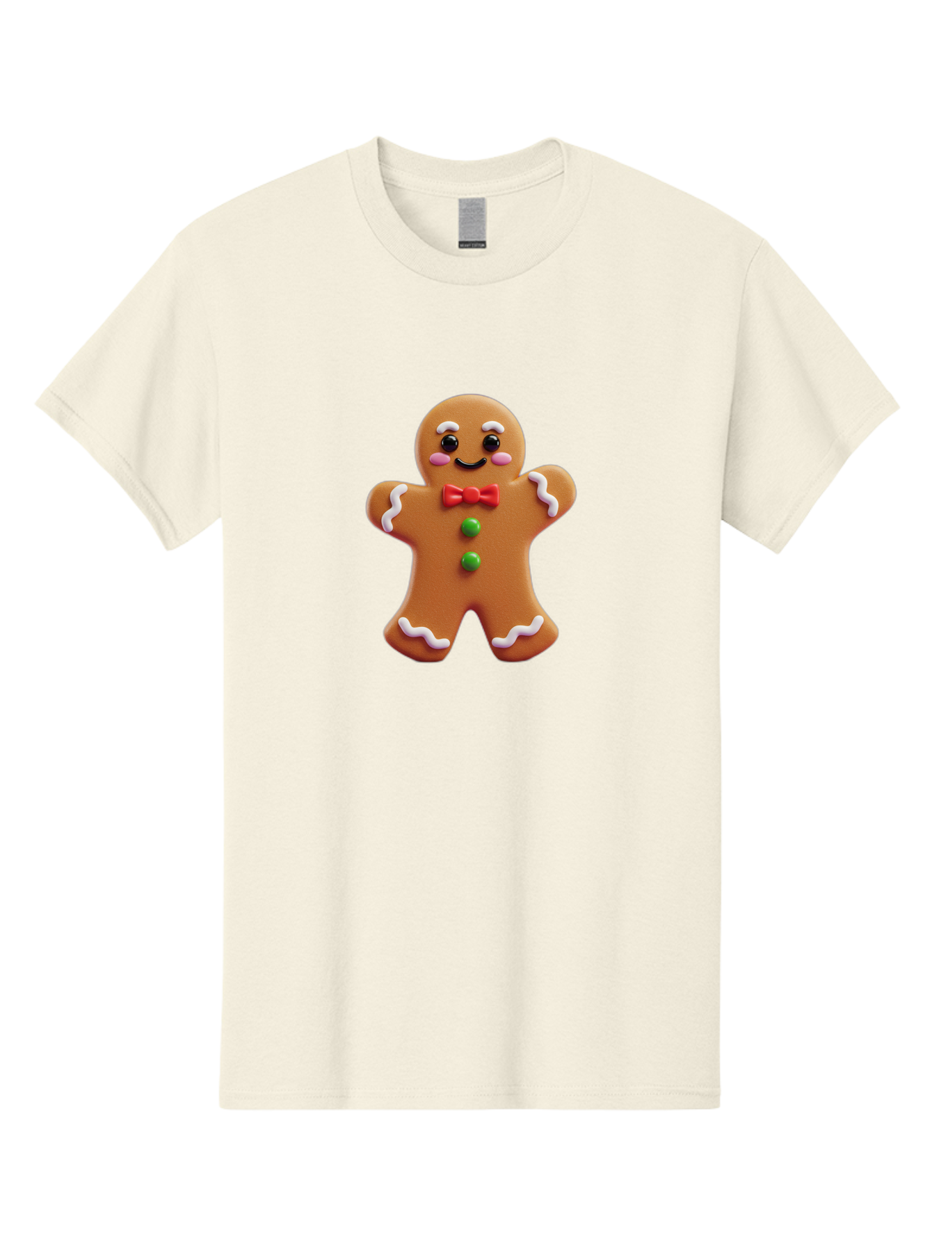 Gingerbread-Man-6 Men'S Graphic Tee, 100% Cotton, Comfortable Casual Summer Wear, Machine Washable, Gingerbread Man, Christmas Cookie, Holiday Treat, Sweet Decoration, Festive Dessert, Bakery Delight, Adorable Character Bab954
