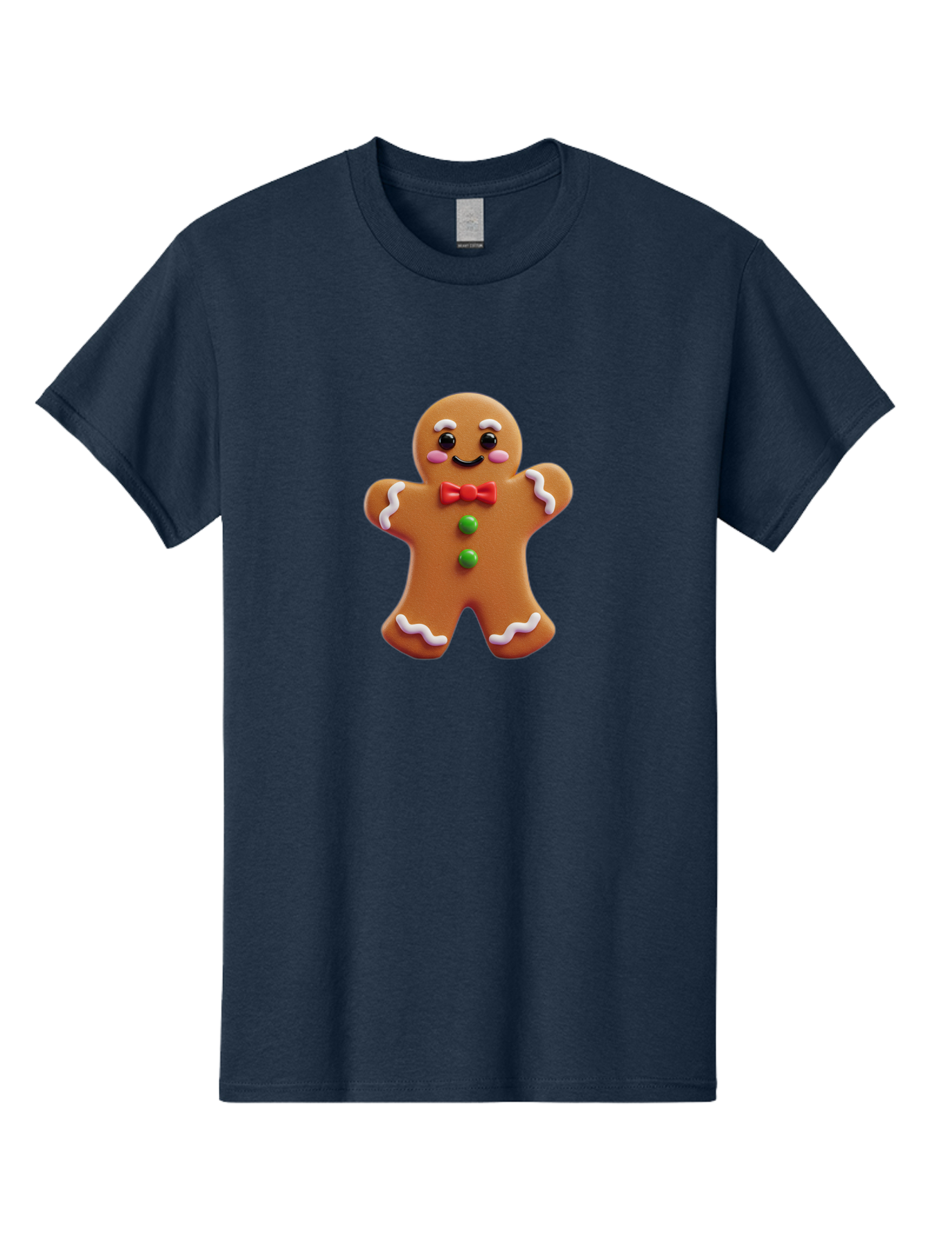 Gingerbread-Man-6 Men'S Graphic Tee, 100% Cotton, Comfortable Casual Summer Wear, Machine Washable, Gingerbread Man, Christmas Cookie, Holiday Treat, Sweet Decoration, Festive Dessert, Bakery Delight, Adorable Character Bab954