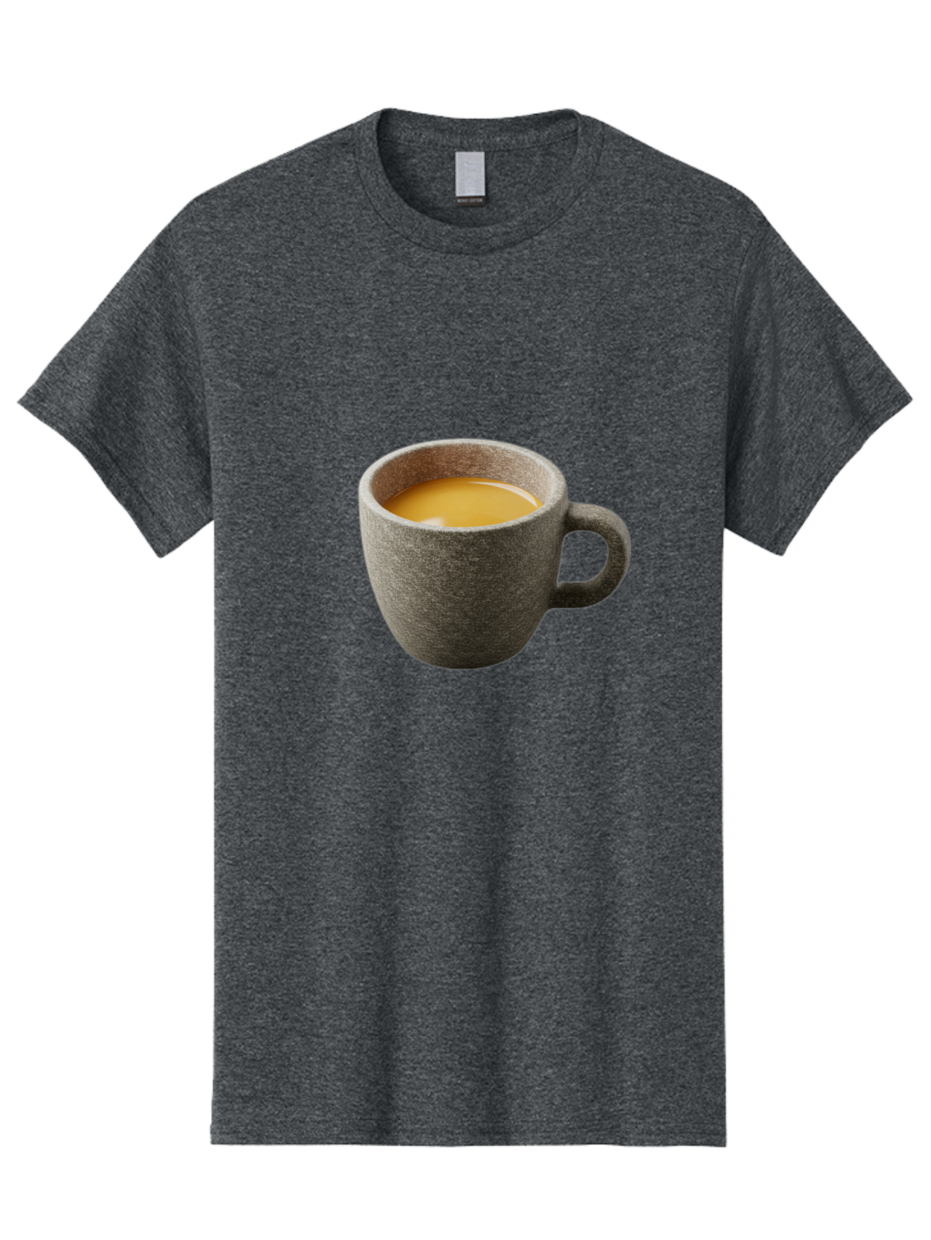 Grey-Coffee-Mug Men'S Graphic Tee, 100% Cotton, Comfortable Casual Summer Wear, Machine Washable, Coffee Cup, Gray Mug, Coffee Drink, Morning Coffee, Coffee Time, Beverage, Hot Drink, Cozy Moment Bac008