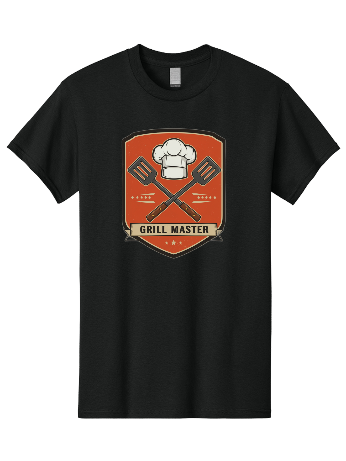 Grill-Master Men'S Graphic Tee, 100% Cotton, Comfortable Casual Summer Wear, Machine Washable, Grill Master Logo, Chef Hat, Barbecue Utensils, Grilling Tools, Culinary Expertise, Cooking Mastery, Grill Mastery, Chef Logo Bac012