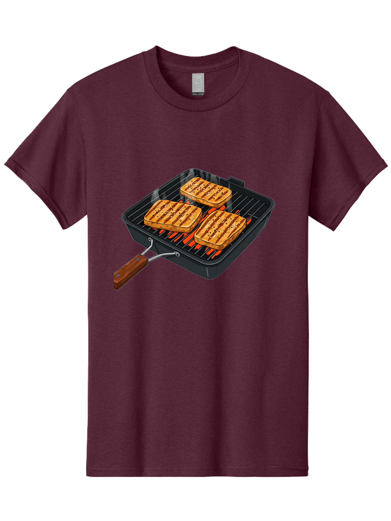 Grilled-Cheese-Sandwich Men'S Graphic Tee, 100% Cotton, Comfortable Casual Summer Wear, Machine Washable, Grilled Sandwiches, Toasted Bread, Barbecue Grill, Cooking Outdoors, Grilled Marks, Flame Grilled Food, Summer Cooking, Outdoor Cooking, Bac014