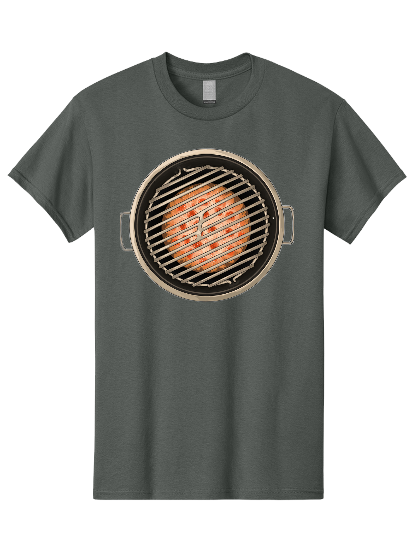 Grilled-Salmon Men'S Graphic Tee, 100% Cotton, Comfortable Casual Summer Wear, Machine Washable, Grilled Chicken, Chicken Breast, Cooking, Barbecue, Grilling, Meat, Kitchen, Food, Cooking Technique, Grill Marks, Culinary Art Bac015