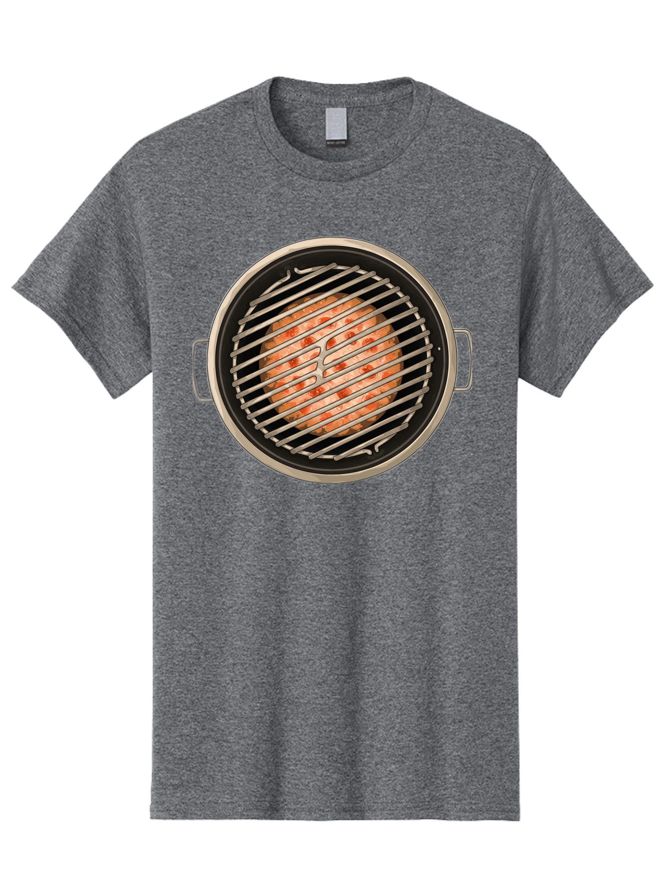 Grilled-Salmon Men'S Graphic Tee, 100% Cotton, Comfortable Casual Summer Wear, Machine Washable, Grilled Chicken, Chicken Breast, Cooking, Barbecue, Grilling, Meat, Kitchen, Food, Cooking Technique, Grill Marks, Culinary Art Bac015