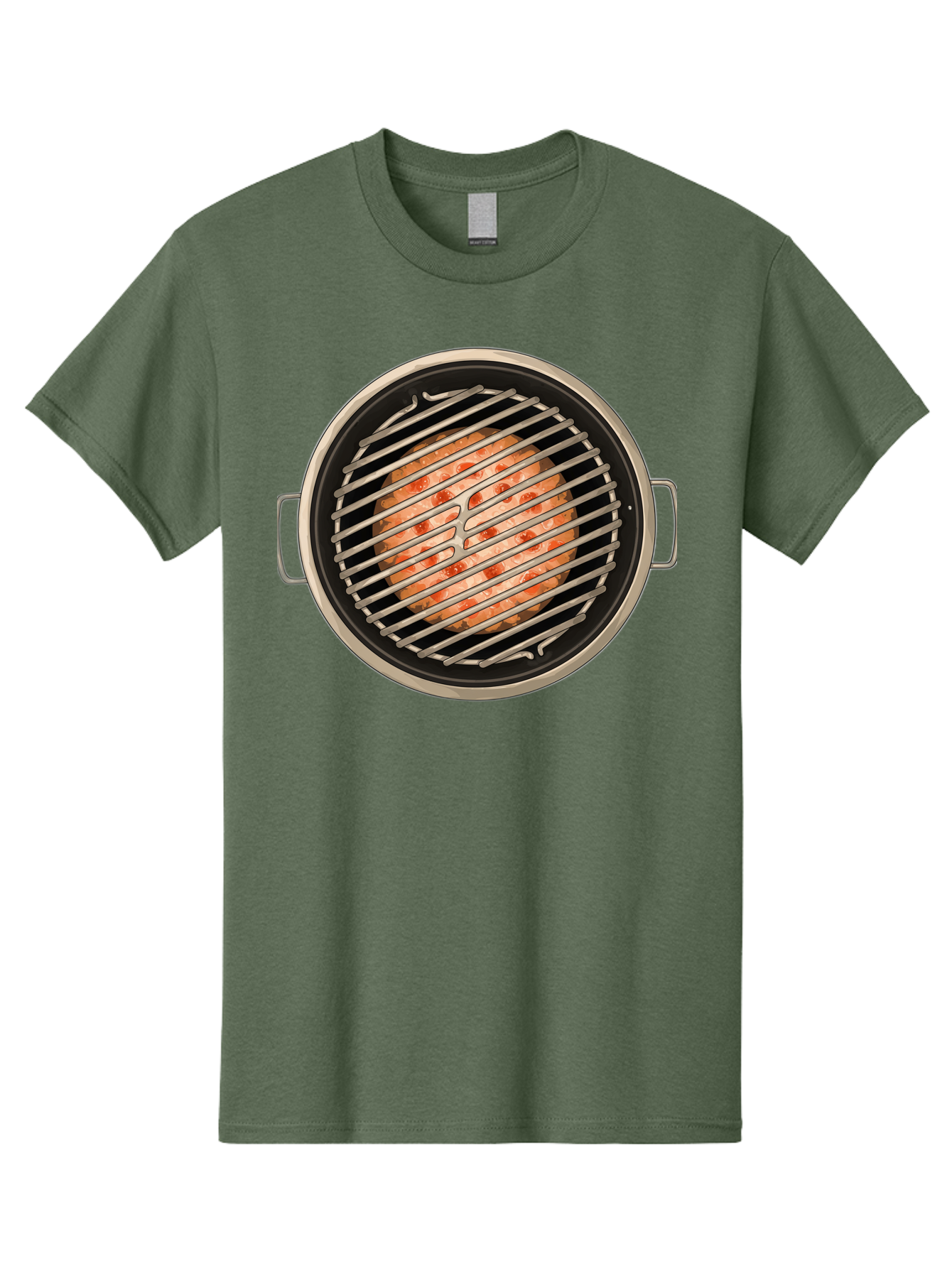 Grilled-Salmon Men'S Graphic Tee, 100% Cotton, Comfortable Casual Summer Wear, Machine Washable, Grilled Chicken, Chicken Breast, Cooking, Barbecue, Grilling, Meat, Kitchen, Food, Cooking Technique, Grill Marks, Culinary Art Bac015