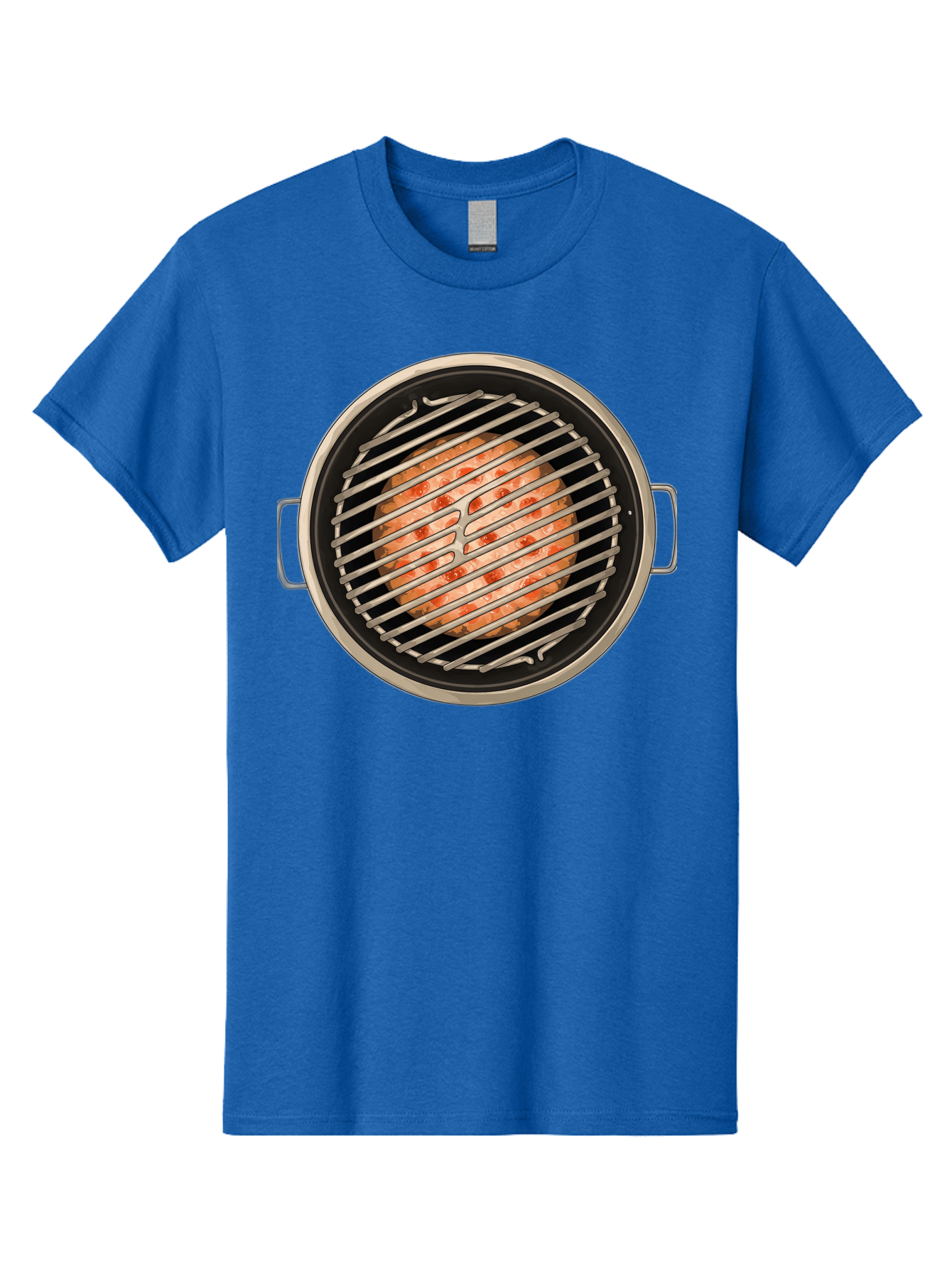 Grilled-Salmon Men'S Graphic Tee, 100% Cotton, Comfortable Casual Summer Wear, Machine Washable, Grilled Chicken, Chicken Breast, Cooking, Barbecue, Grilling, Meat, Kitchen, Food, Cooking Technique, Grill Marks, Culinary Art Bac015