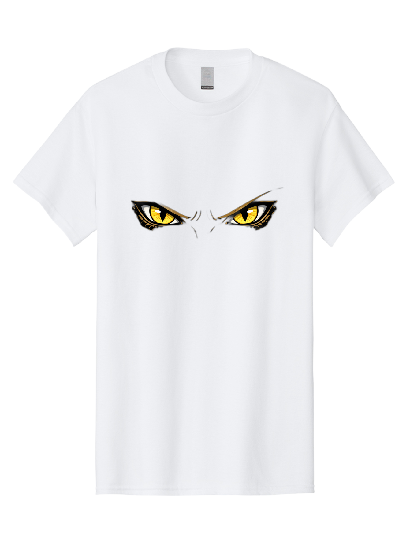 Grinch-Eyes Men'S Graphic Tee, 100% Cotton, Comfortable Casual Summer Wear, Machine Washable, Menacing Eyes, Anime Style, Yellow Eyes, Black Pupils, Aggressive Stare, Intense Gaze, Sharp Eyebrows, Cartoon Illustration, Angry Expression Bac017