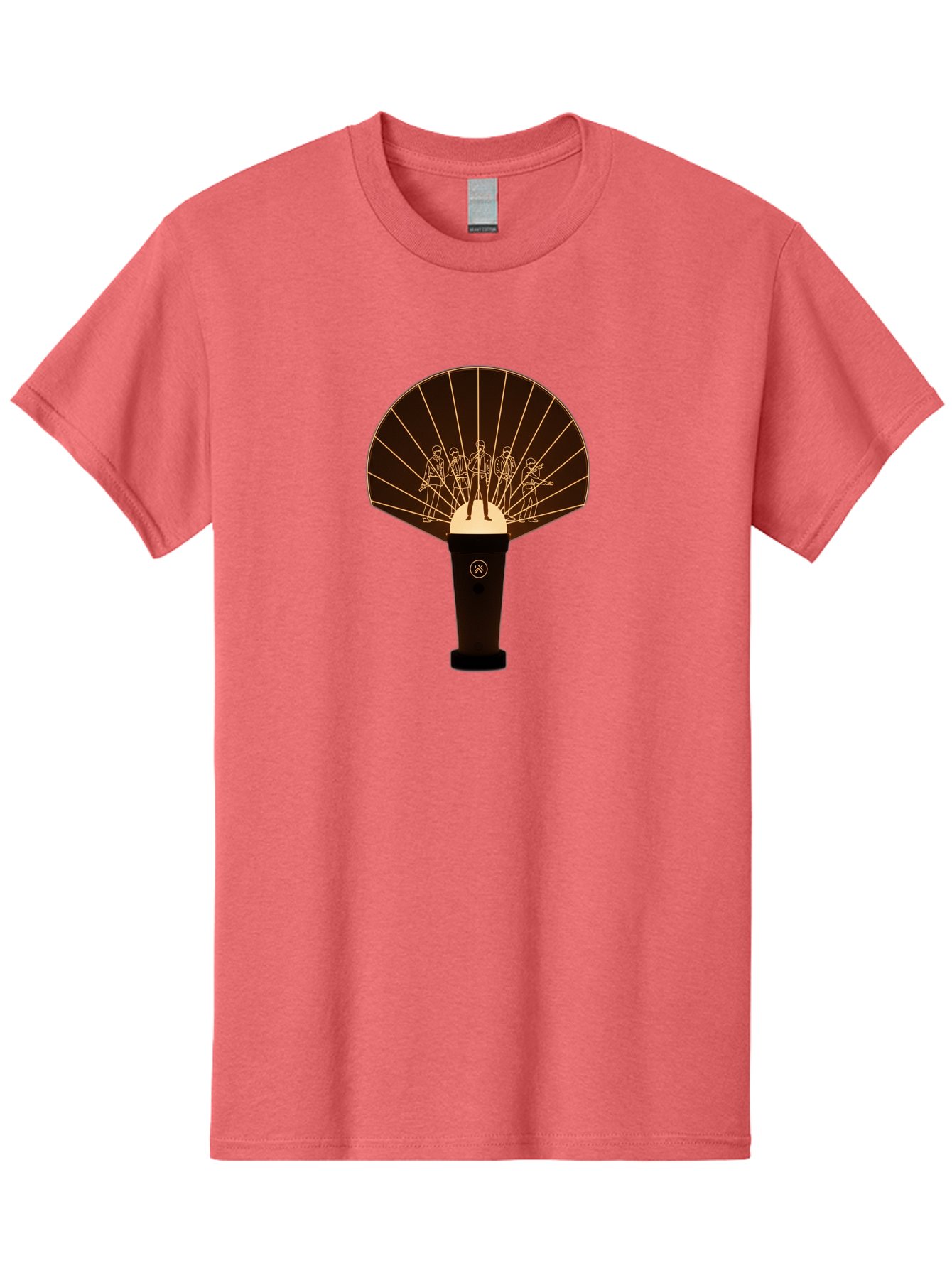 Handheld-Fan Men'S Graphic Tee, 100% Cotton, Comfortable Casual Summer Wear, Machine Washable, Handheld Fan, Elegant Design, Traditional Accessory, Cultural Heritage, Decorative Patterns, Minimalist Art, Simple Luxury, Gold Accents, Bac021