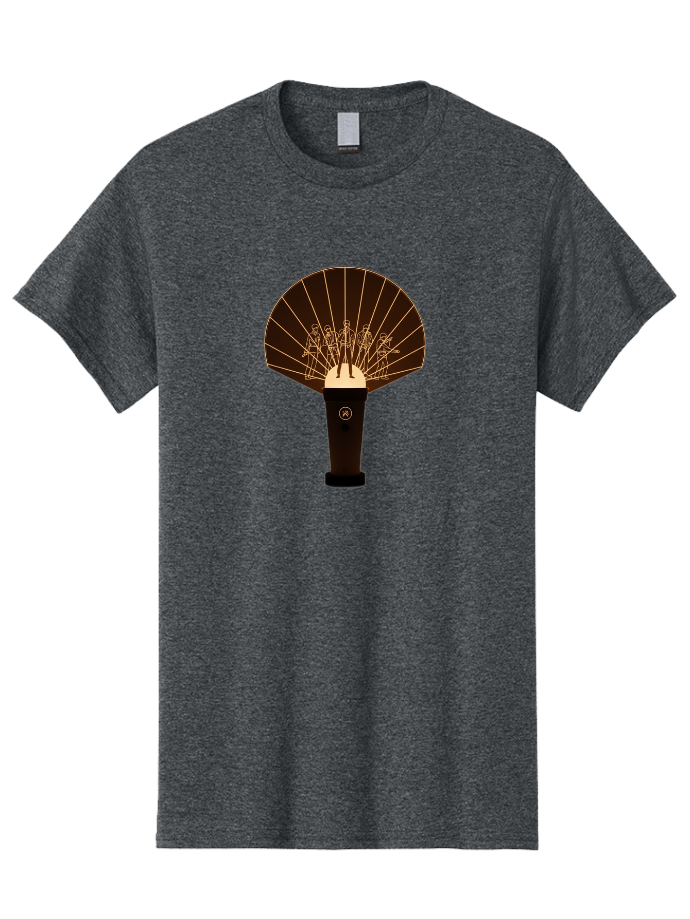 Handheld-Fan Men'S Graphic Tee, 100% Cotton, Comfortable Casual Summer Wear, Machine Washable, Handheld Fan, Elegant Design, Traditional Accessory, Cultural Heritage, Decorative Patterns, Minimalist Art, Simple Luxury, Gold Accents, Bac021