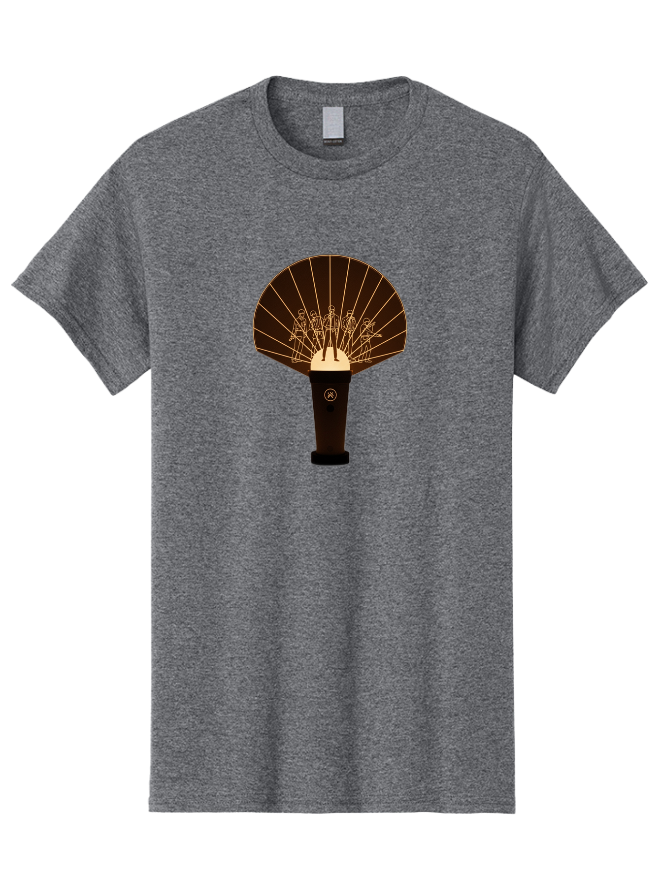 Handheld-Fan Men'S Graphic Tee, 100% Cotton, Comfortable Casual Summer Wear, Machine Washable, Handheld Fan, Elegant Design, Traditional Accessory, Cultural Heritage, Decorative Patterns, Minimalist Art, Simple Luxury, Gold Accents, Bac021