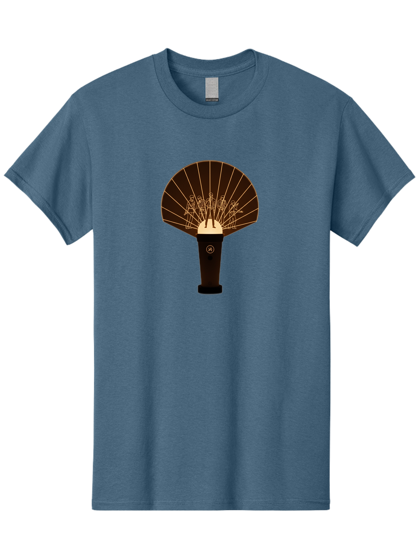 Handheld-Fan Men'S Graphic Tee, 100% Cotton, Comfortable Casual Summer Wear, Machine Washable, Handheld Fan, Elegant Design, Traditional Accessory, Cultural Heritage, Decorative Patterns, Minimalist Art, Simple Luxury, Gold Accents, Bac021