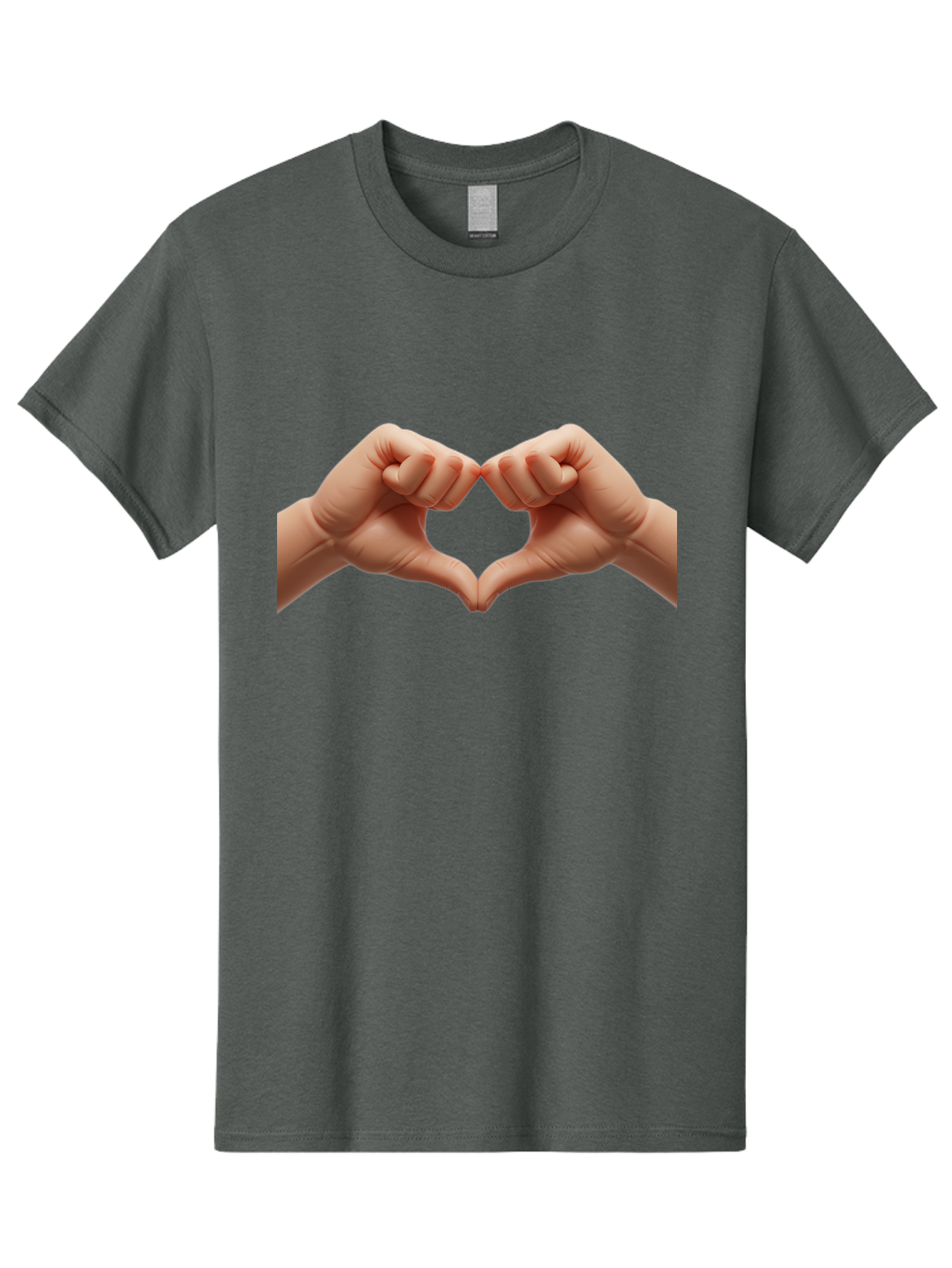 Hands-Forming-Heart-3 Men'S Graphic Tee, 100% Cotton, Comfortable Casual Summer Wear, Machine Washable, Hands Forming Heart Shape, Heart Gesture, Love Symbol, Hand Sign, Affectionate Gesture, Heart Hands, Love Sign Bac024