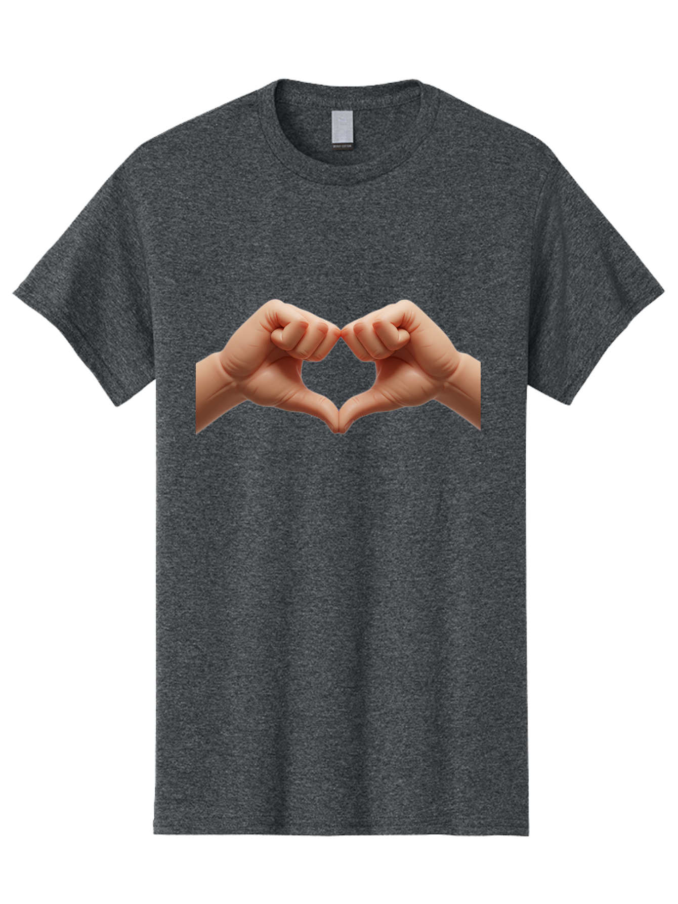 Hands-Forming-Heart-3 Men'S Graphic Tee, 100% Cotton, Comfortable Casual Summer Wear, Machine Washable, Hands Forming Heart Shape, Heart Gesture, Love Symbol, Hand Sign, Affectionate Gesture, Heart Hands, Love Sign Bac024