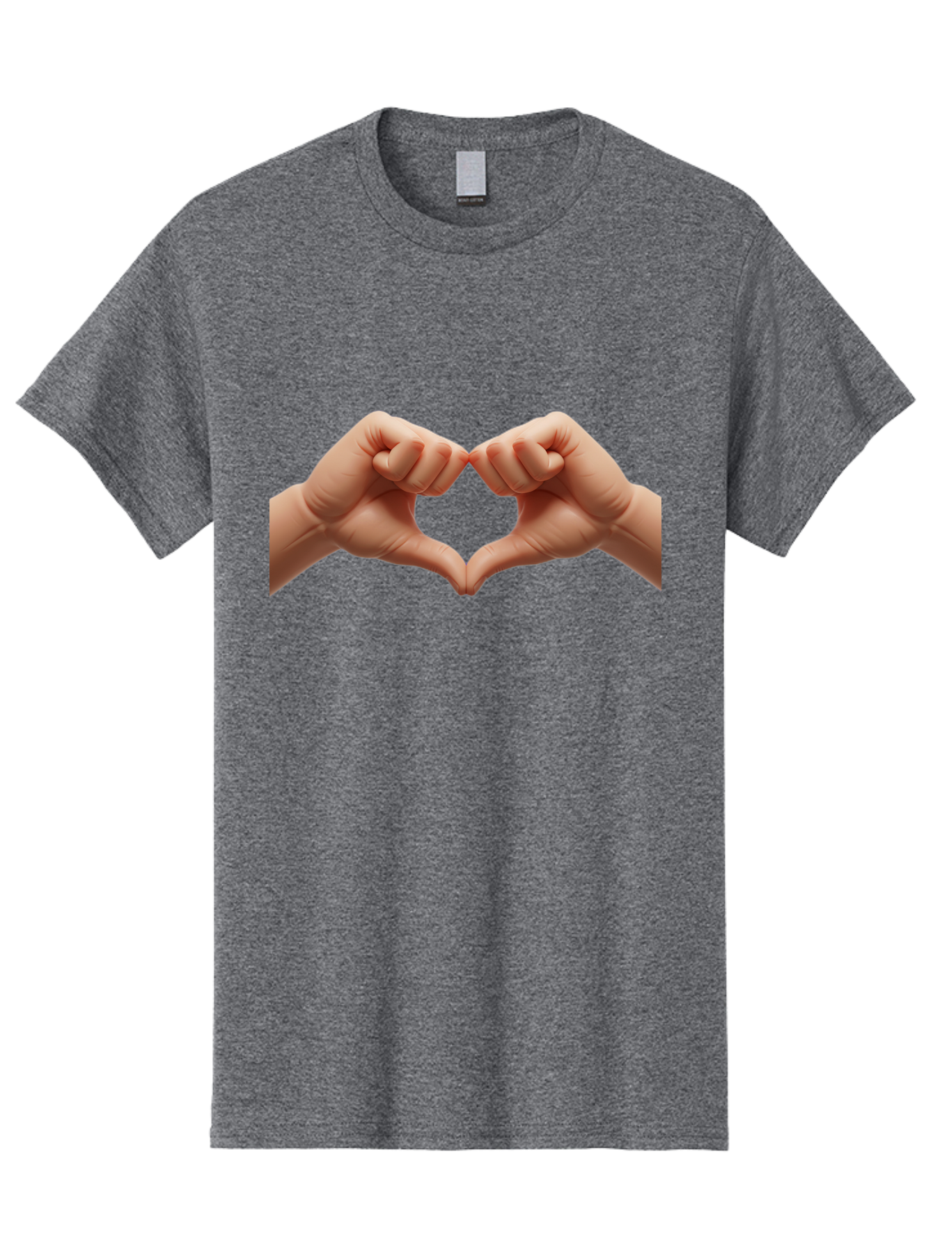 Hands-Forming-Heart-3 Men'S Graphic Tee, 100% Cotton, Comfortable Casual Summer Wear, Machine Washable, Hands Forming Heart Shape, Heart Gesture, Love Symbol, Hand Sign, Affectionate Gesture, Heart Hands, Love Sign Bac024