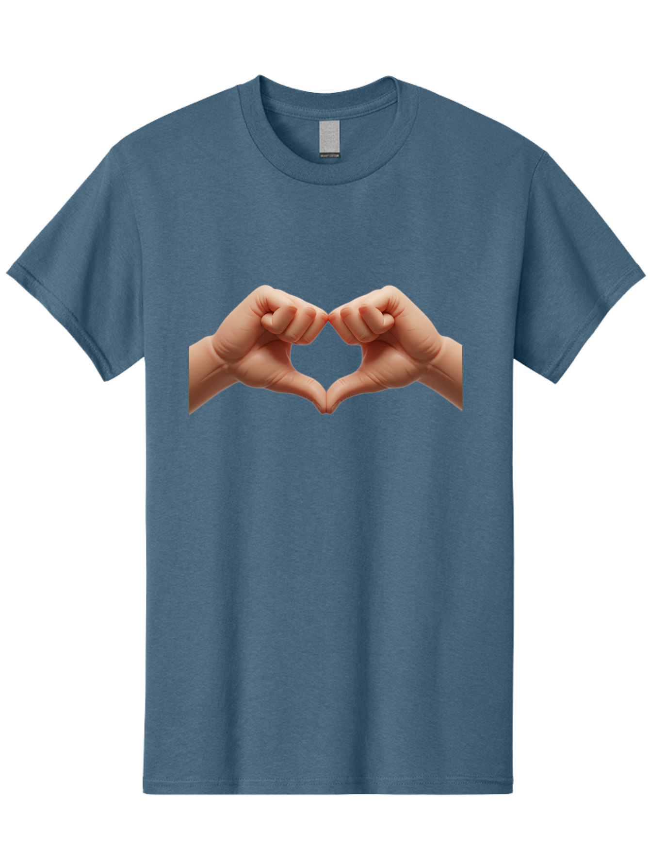 Hands-Forming-Heart-3 Men'S Graphic Tee, 100% Cotton, Comfortable Casual Summer Wear, Machine Washable, Hands Forming Heart Shape, Heart Gesture, Love Symbol, Hand Sign, Affectionate Gesture, Heart Hands, Love Sign Bac024