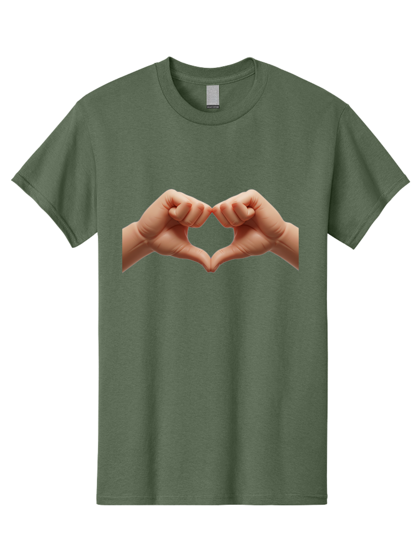 Hands-Forming-Heart-3 Men'S Graphic Tee, 100% Cotton, Comfortable Casual Summer Wear, Machine Washable, Hands Forming Heart Shape, Heart Gesture, Love Symbol, Hand Sign, Affectionate Gesture, Heart Hands, Love Sign Bac024