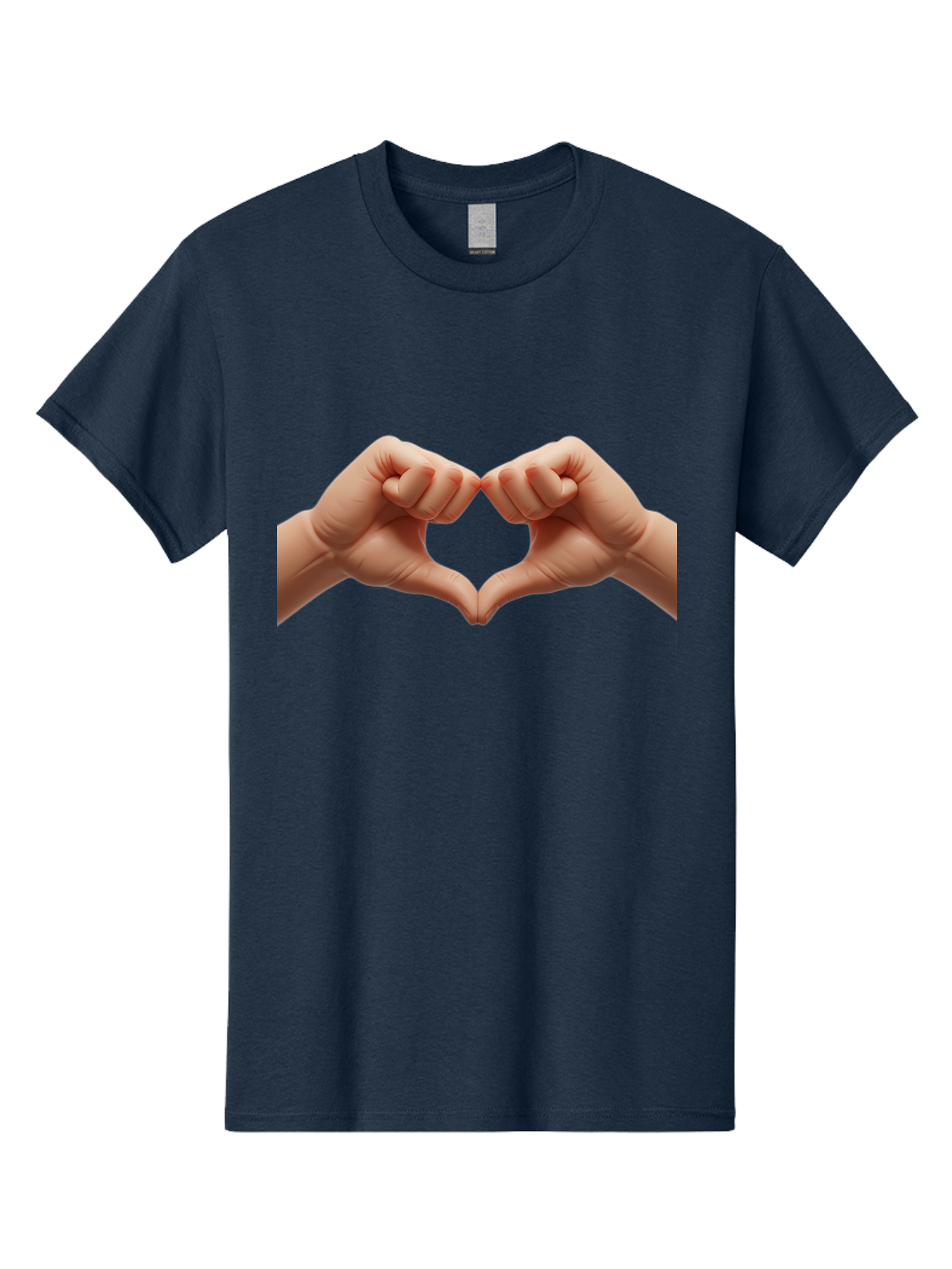 Hands-Forming-Heart-3 Men'S Graphic Tee, 100% Cotton, Comfortable Casual Summer Wear, Machine Washable, Hands Forming Heart Shape, Heart Gesture, Love Symbol, Hand Sign, Affectionate Gesture, Heart Hands, Love Sign Bac024