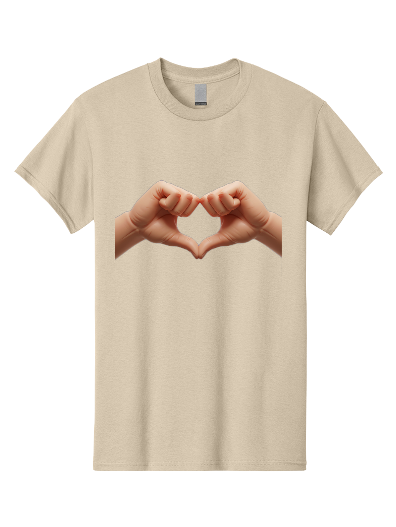 Hands-Forming-Heart-3 Men'S Graphic Tee, 100% Cotton, Comfortable Casual Summer Wear, Machine Washable, Hands Forming Heart Shape, Heart Gesture, Love Symbol, Hand Sign, Affectionate Gesture, Heart Hands, Love Sign Bac024