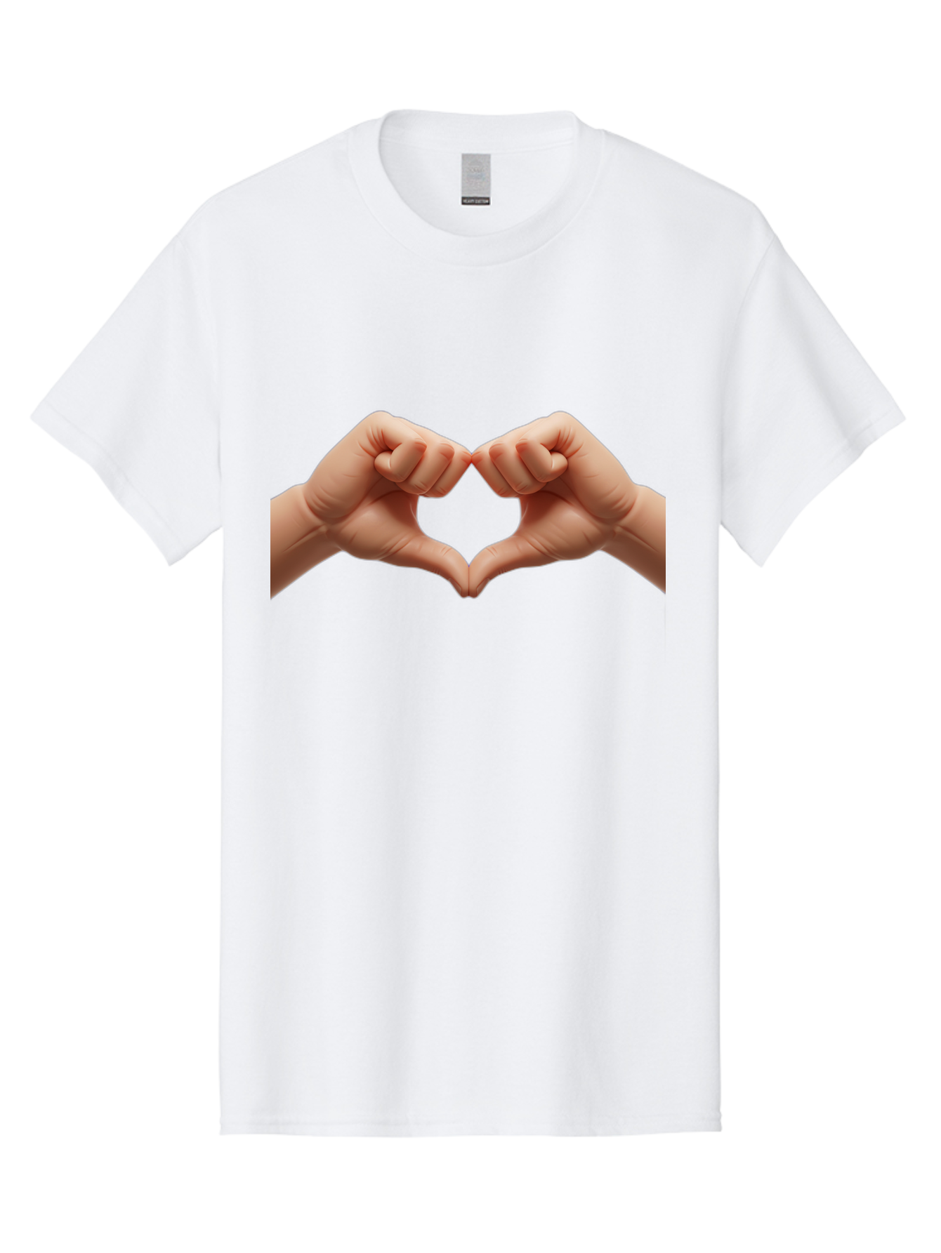 Hands-Forming-Heart-3 Men'S Graphic Tee, 100% Cotton, Comfortable Casual Summer Wear, Machine Washable, Hands Forming Heart Shape, Heart Gesture, Love Symbol, Hand Sign, Affectionate Gesture, Heart Hands, Love Sign Bac024