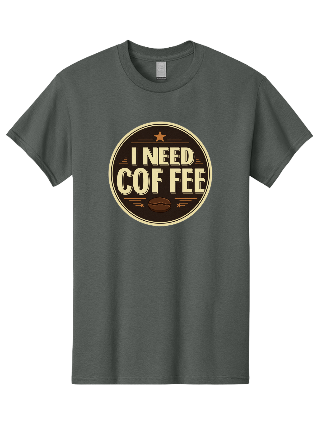 I-Need-Coffee-1 Men'S Graphic Tee, 100% Cotton, Comfortable Casual Summer Wear, Machine Washable, Coffee Lover, Coffee Break, Coffee Addiction, Coffee Quote, Coffee Humor, Coffee Needed, Coffee Craving Bac058