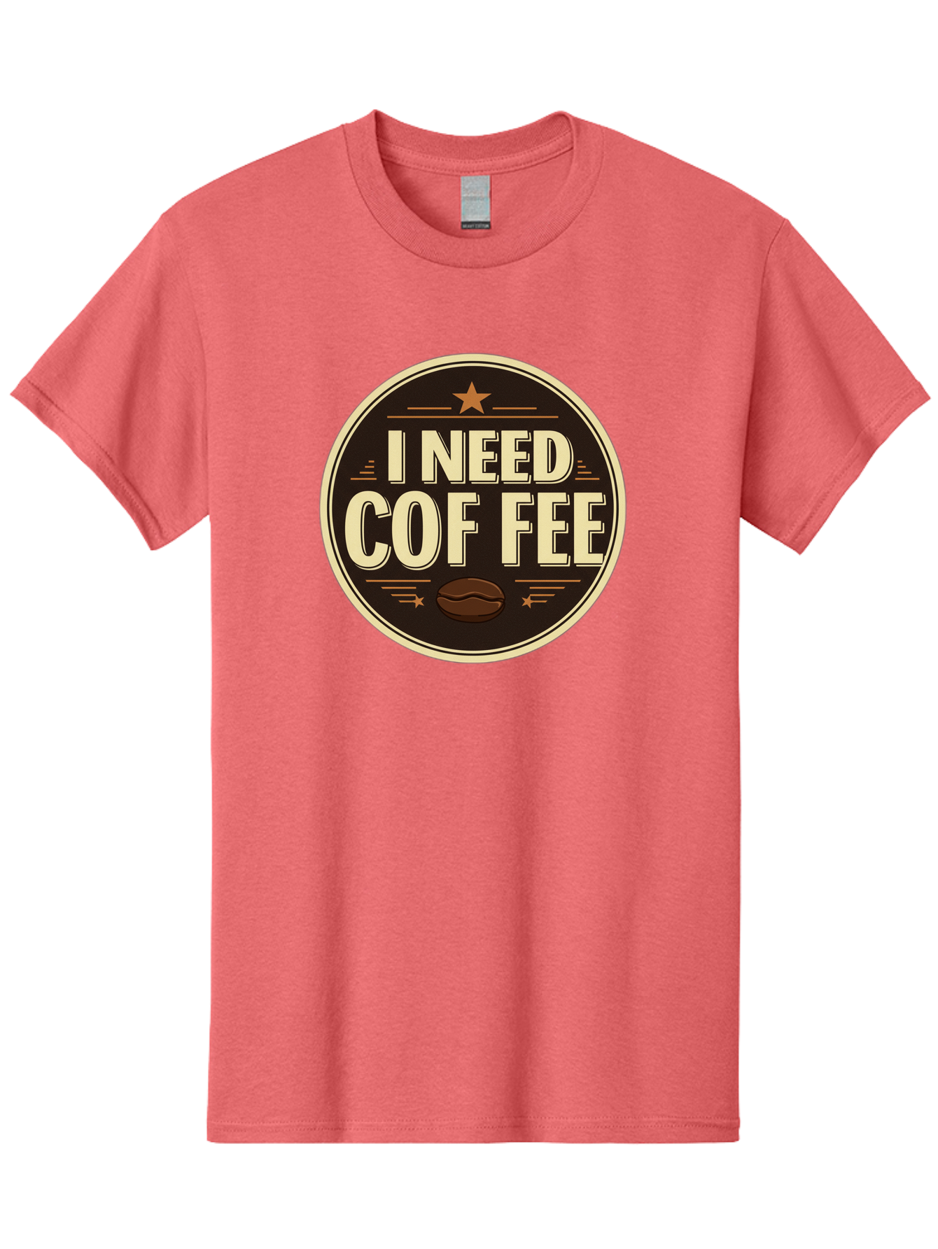 I-Need-Coffee-1 Men'S Graphic Tee, 100% Cotton, Comfortable Casual Summer Wear, Machine Washable, Coffee Lover, Coffee Break, Coffee Addiction, Coffee Quote, Coffee Humor, Coffee Needed, Coffee Craving Bac058