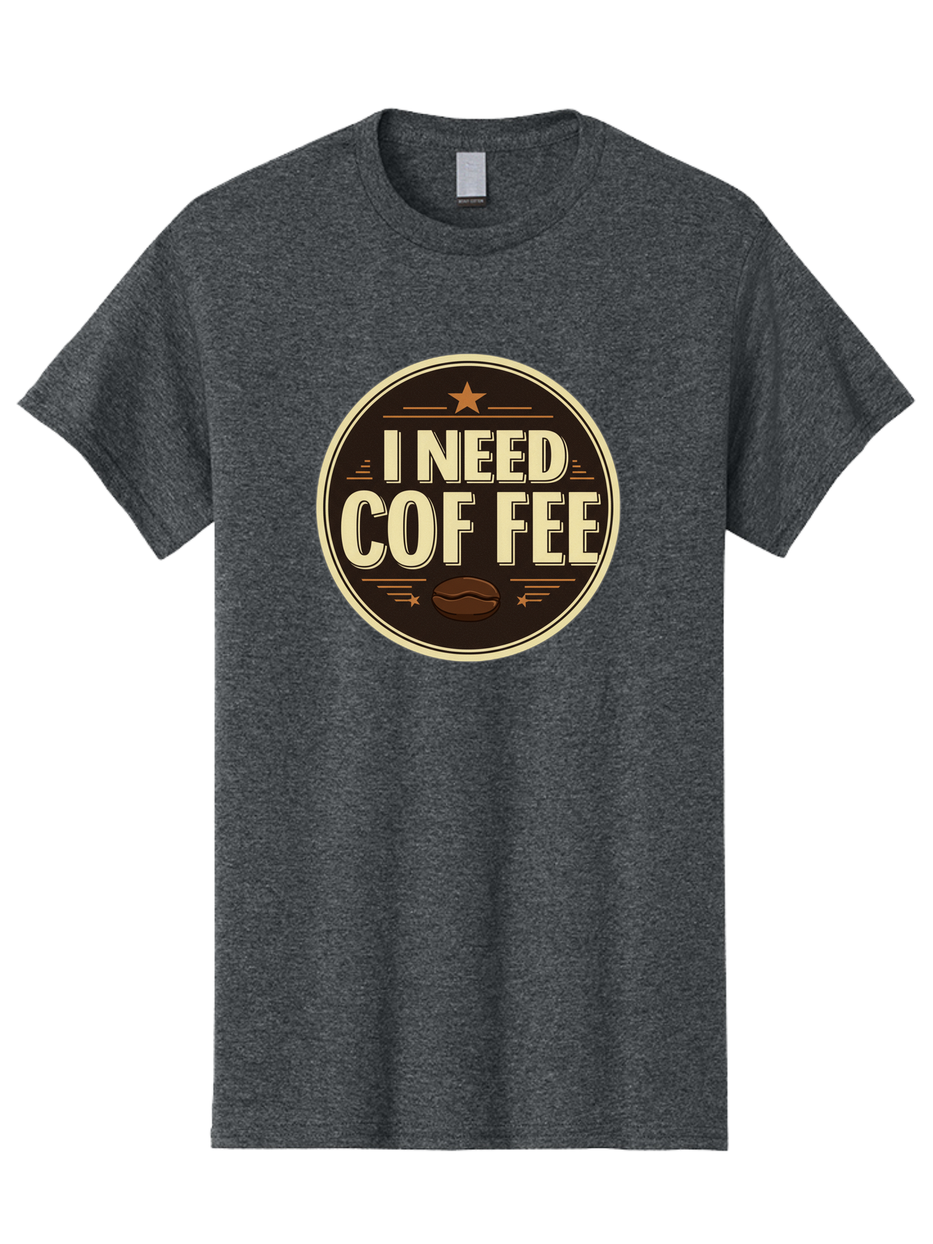 I-Need-Coffee-1 Men'S Graphic Tee, 100% Cotton, Comfortable Casual Summer Wear, Machine Washable, Coffee Lover, Coffee Break, Coffee Addiction, Coffee Quote, Coffee Humor, Coffee Needed, Coffee Craving Bac058