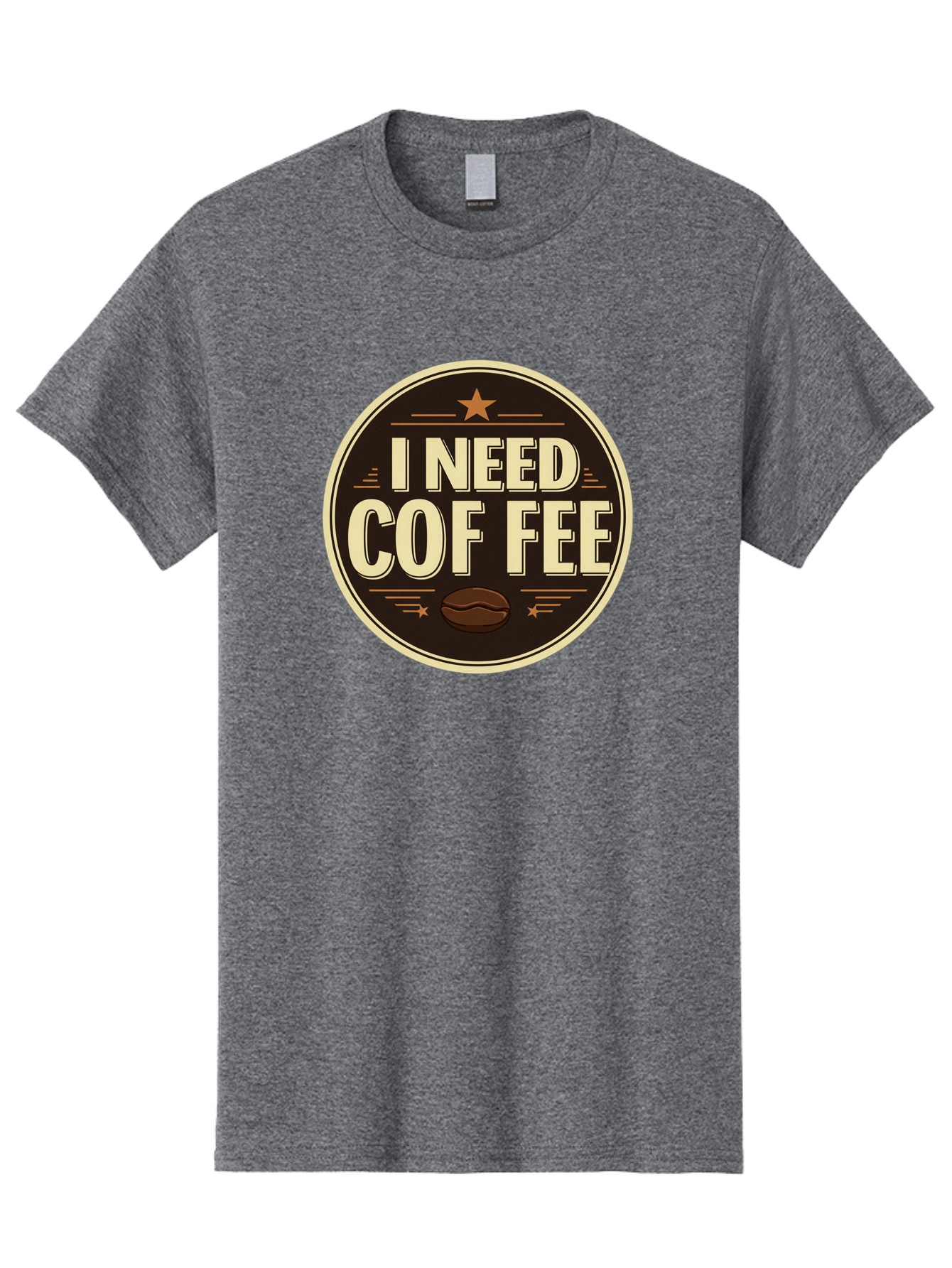 I-Need-Coffee-1 Men'S Graphic Tee, 100% Cotton, Comfortable Casual Summer Wear, Machine Washable, Coffee Lover, Coffee Break, Coffee Addiction, Coffee Quote, Coffee Humor, Coffee Needed, Coffee Craving Bac058