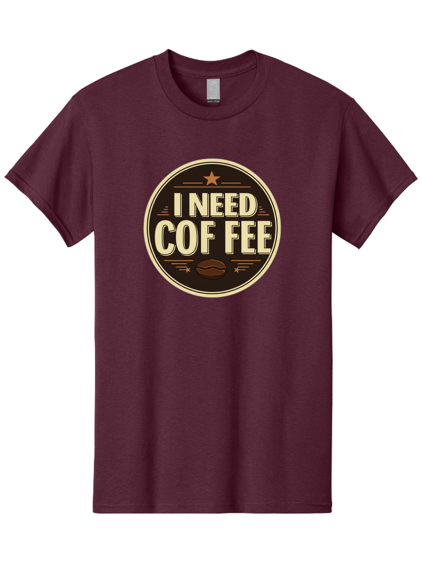 I-Need-Coffee-1 Men'S Graphic Tee, 100% Cotton, Comfortable Casual Summer Wear, Machine Washable, Coffee Lover, Coffee Break, Coffee Addiction, Coffee Quote, Coffee Humor, Coffee Needed, Coffee Craving Bac058