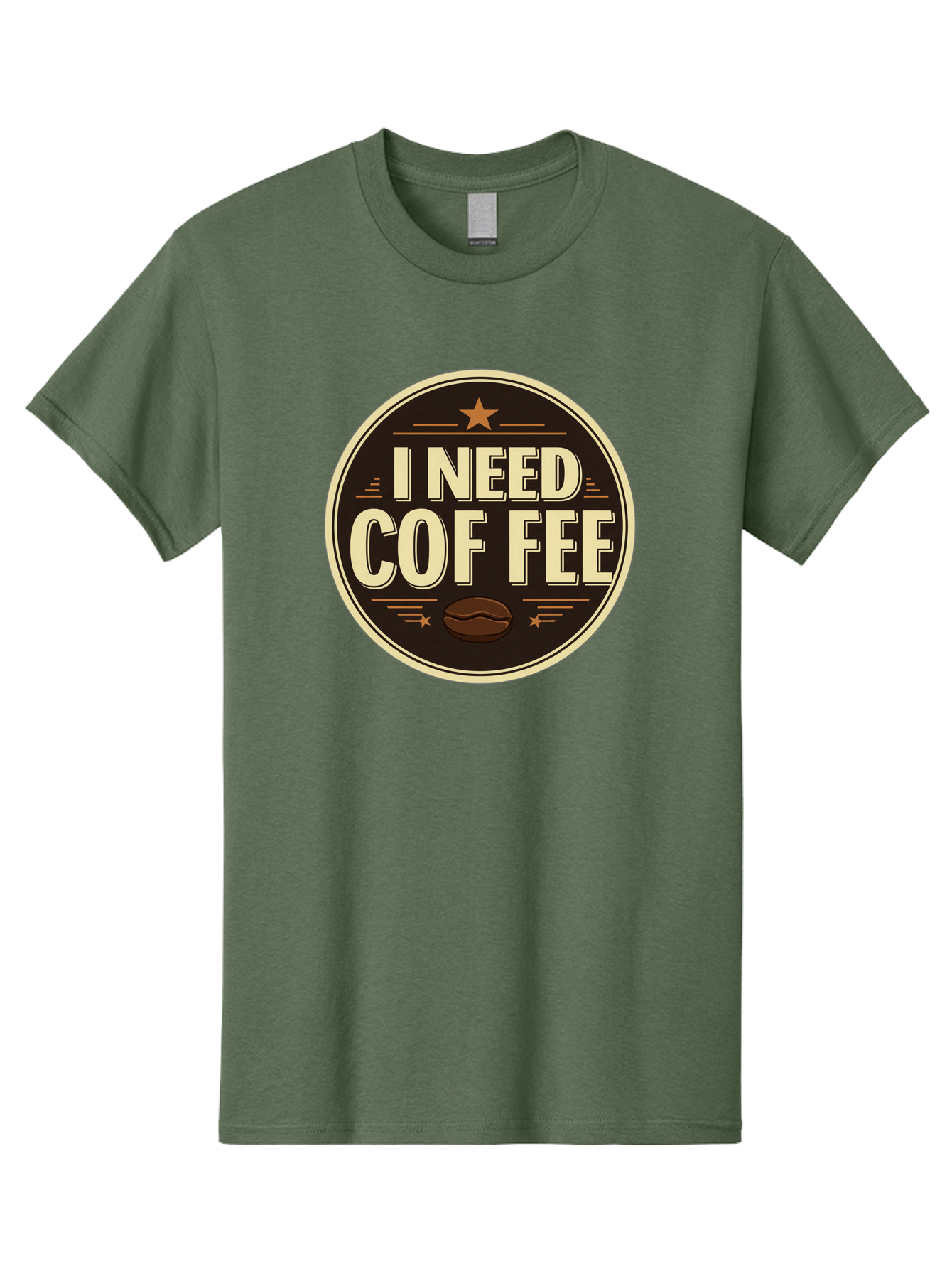 I-Need-Coffee-1 Men'S Graphic Tee, 100% Cotton, Comfortable Casual Summer Wear, Machine Washable, Coffee Lover, Coffee Break, Coffee Addiction, Coffee Quote, Coffee Humor, Coffee Needed, Coffee Craving Bac058