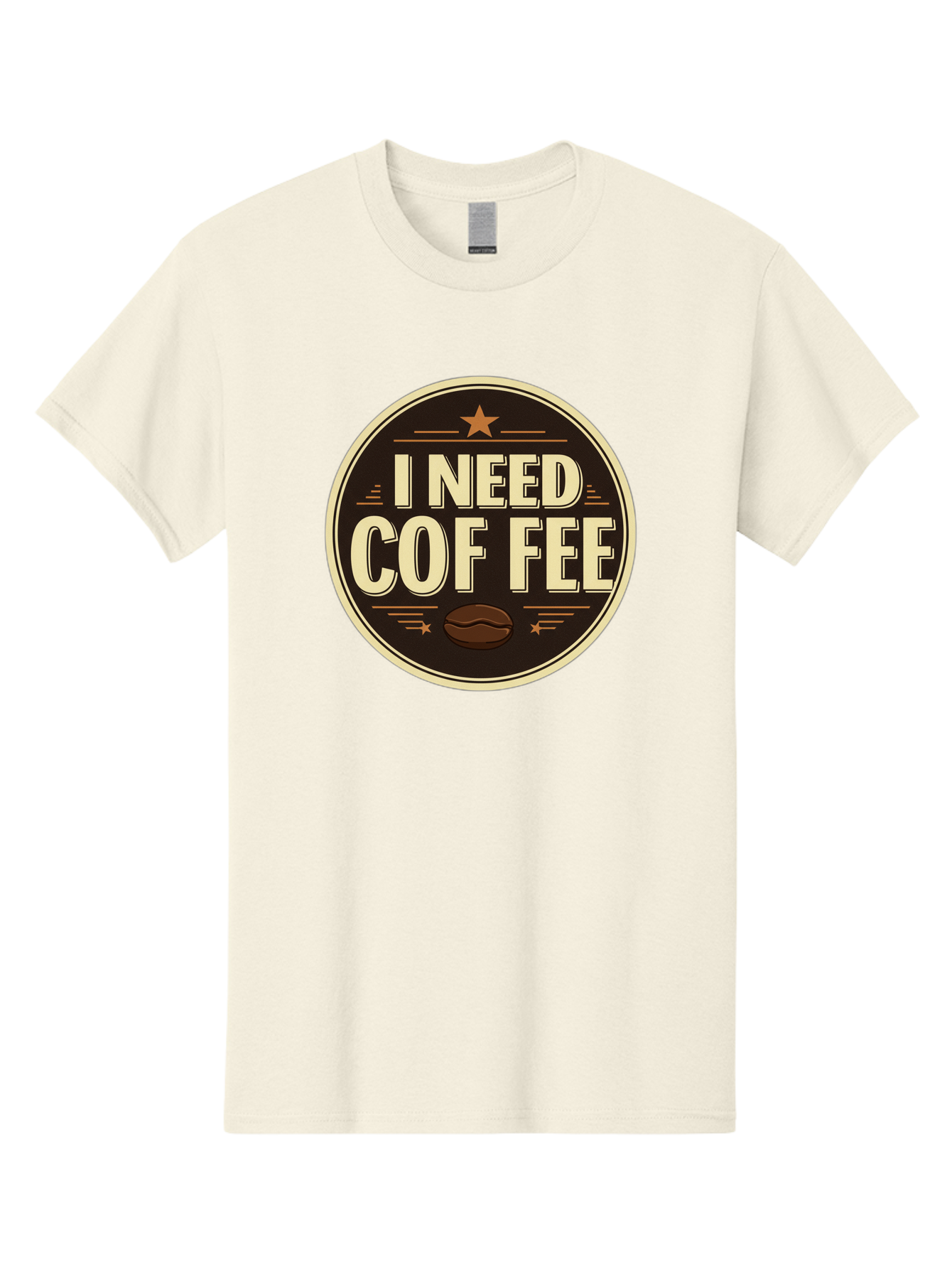 I-Need-Coffee-1 Men'S Graphic Tee, 100% Cotton, Comfortable Casual Summer Wear, Machine Washable, Coffee Lover, Coffee Break, Coffee Addiction, Coffee Quote, Coffee Humor, Coffee Needed, Coffee Craving Bac058